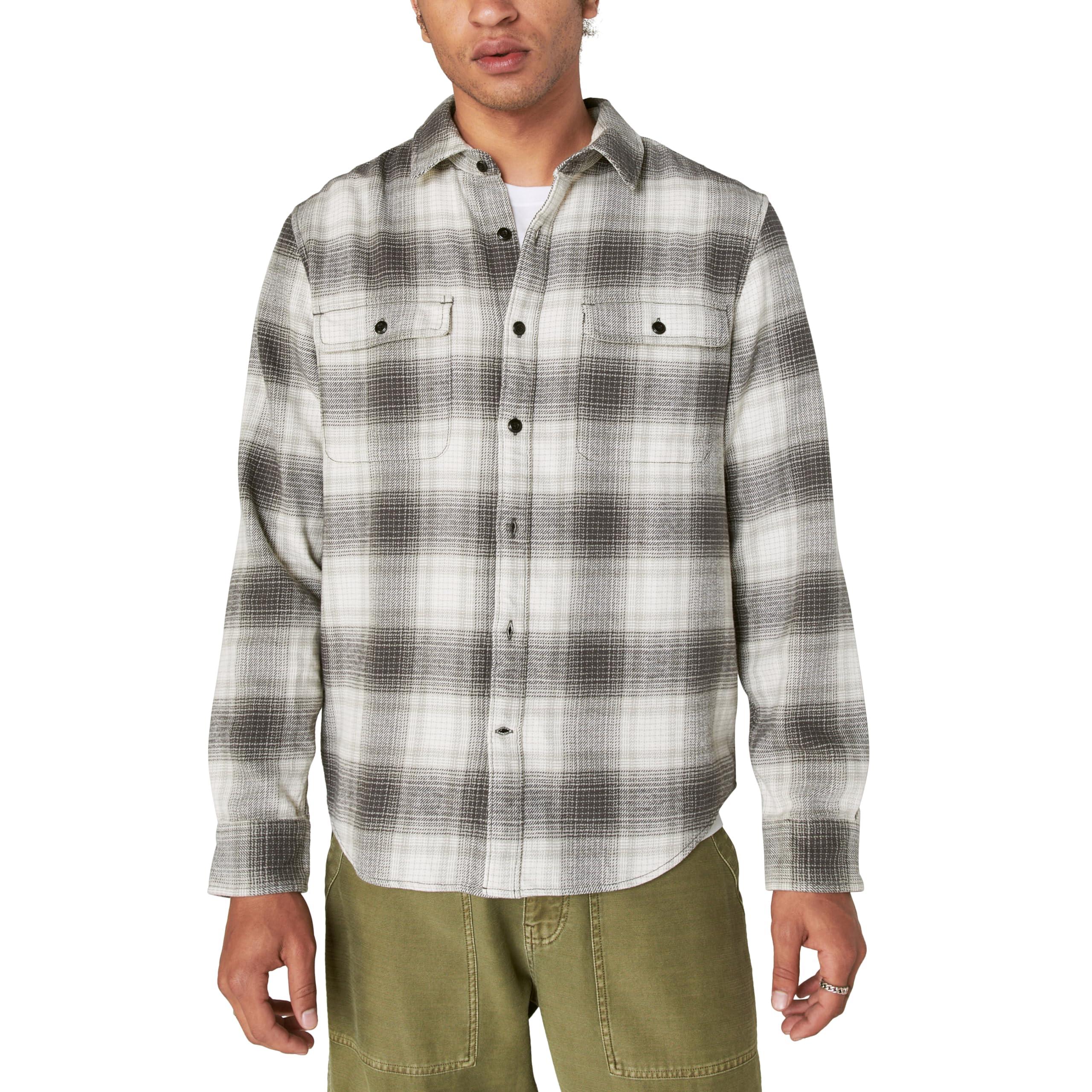 Lucky Brand Men's Plaid Workwear Cloud Soft Long Sleeve Flannel