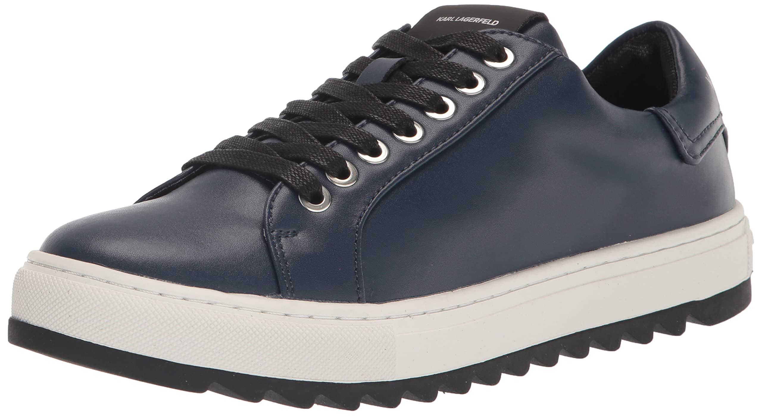 KARL LAGERFELD Men's Recycled Leather Low Top Sneaker