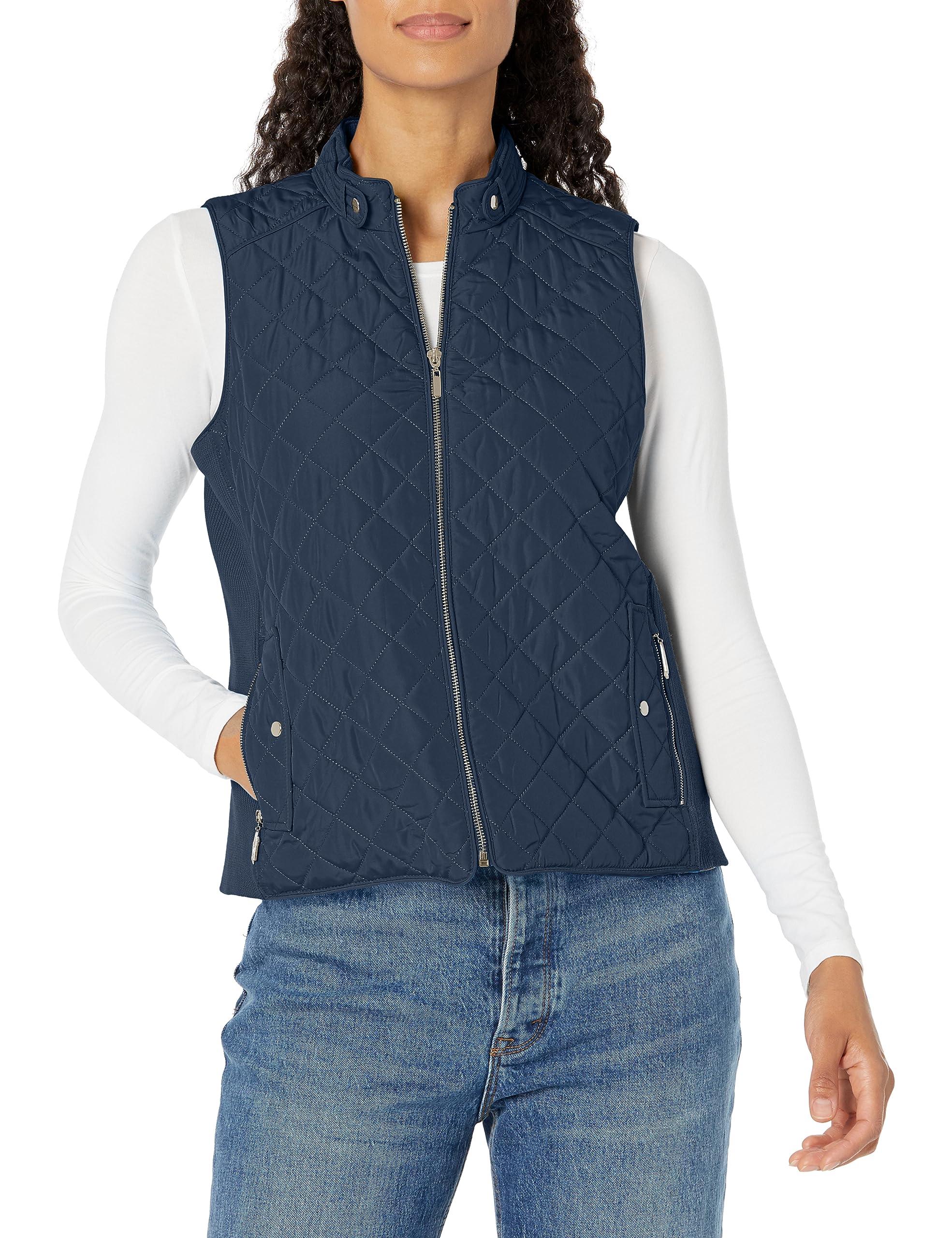 Jones New York Women's Quilted Zip Front Vest