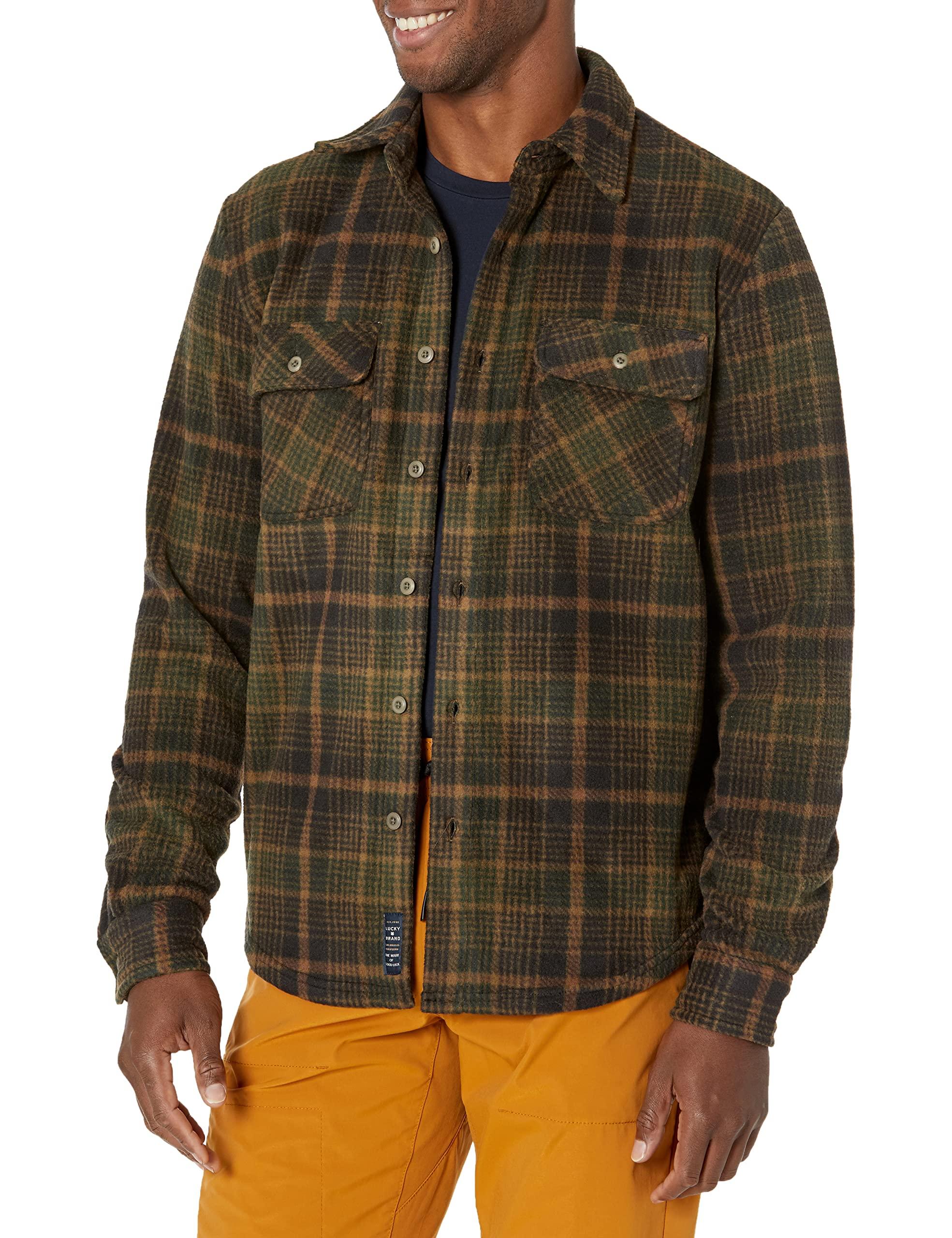 Lucky Brand Men's Plaid Knit Shirt