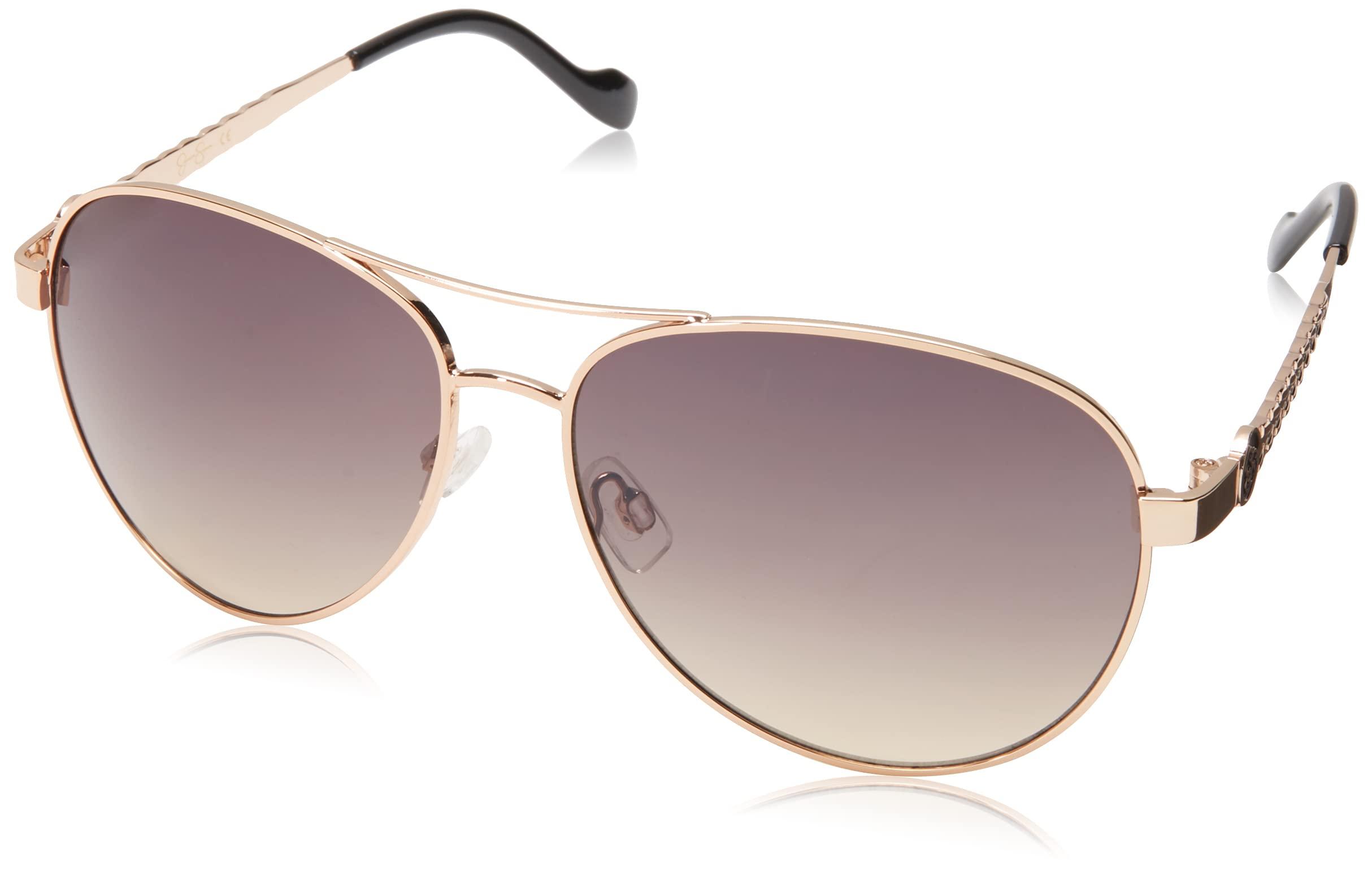 Jessica Simpson Women's J5702 Elegant Metal Aviator Pilot Sunglasses with UV400 Protection