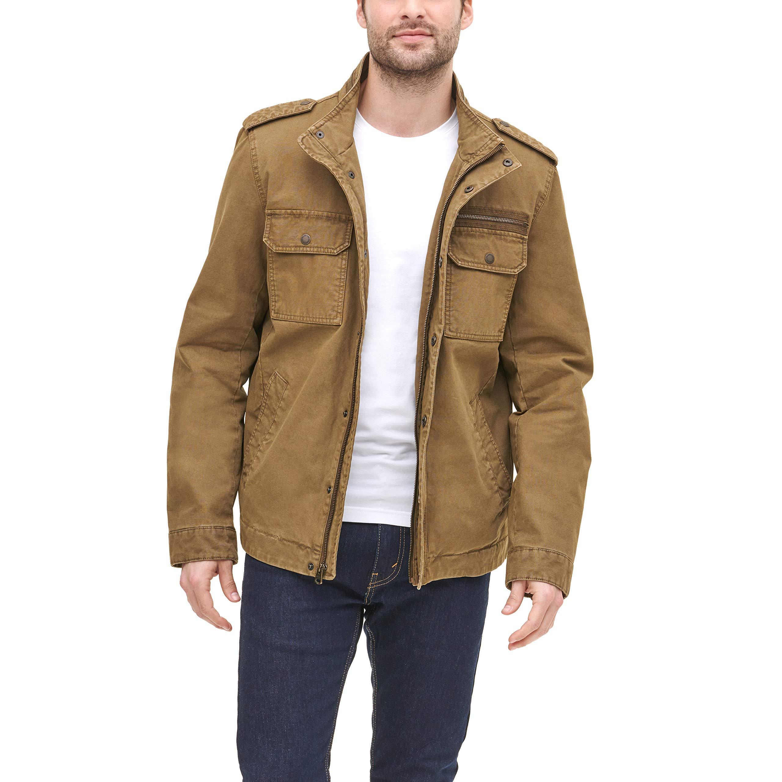 Levi's Men's Washed Cotton Military Jacket (Regular & Big & Tall Sizes)