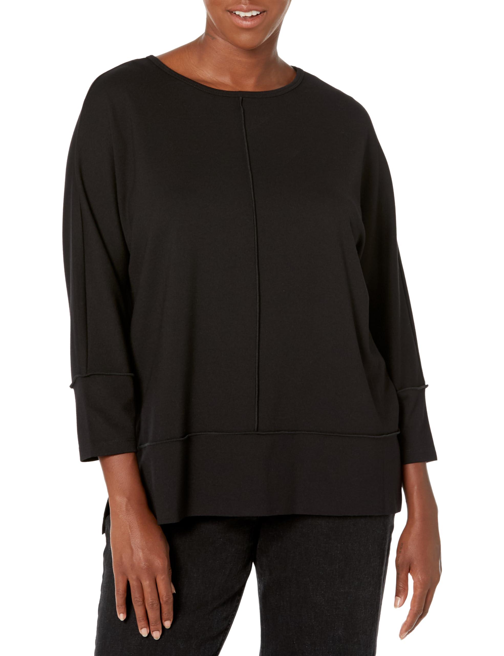 Jones New York Women's Serenity Knit 3q Dolman Sleeve Seam Detail Tunic