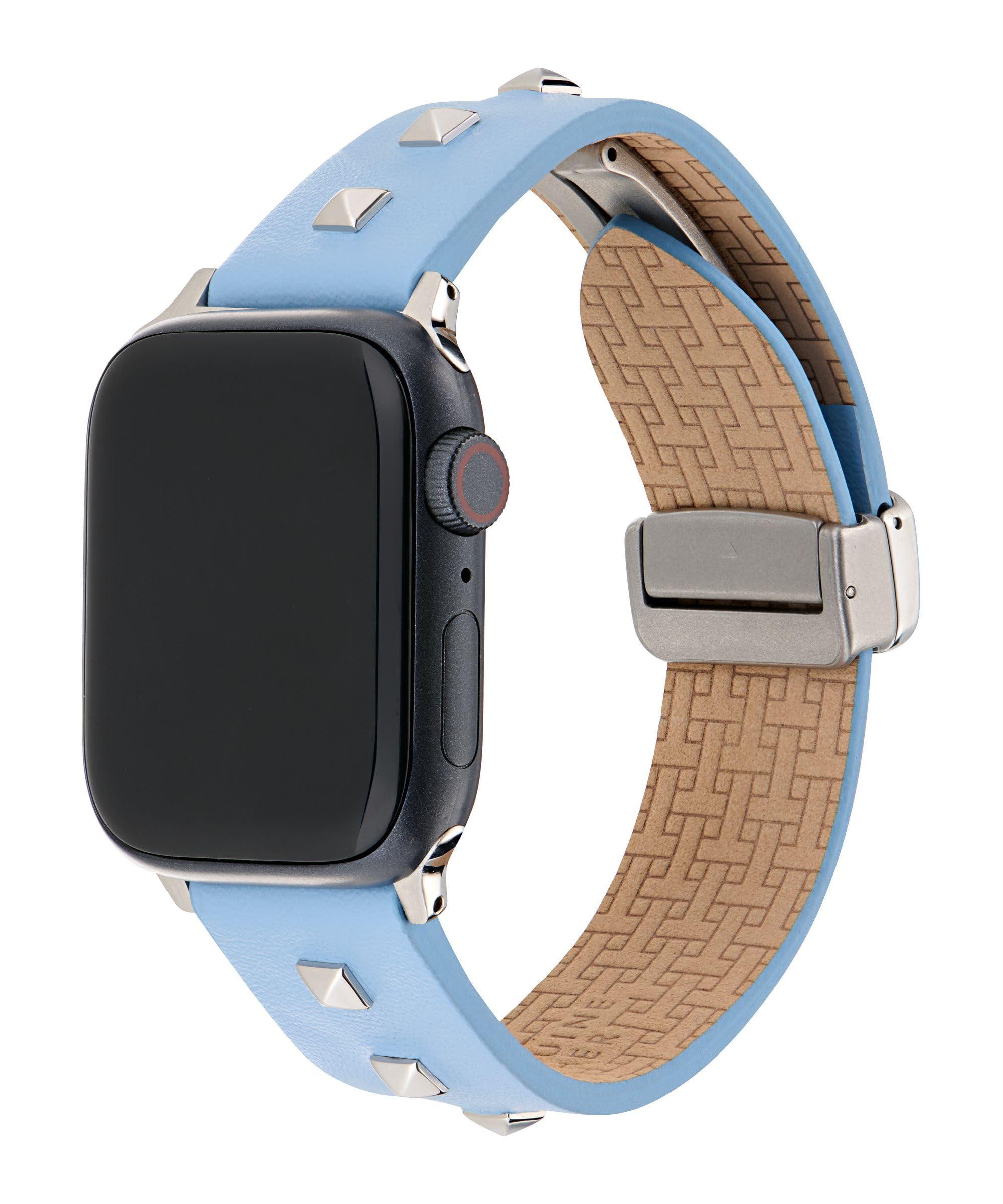 Ted Baker Light Blue Leather Strap with Studs for Apple Watch® (Model: BKS38S408B0)