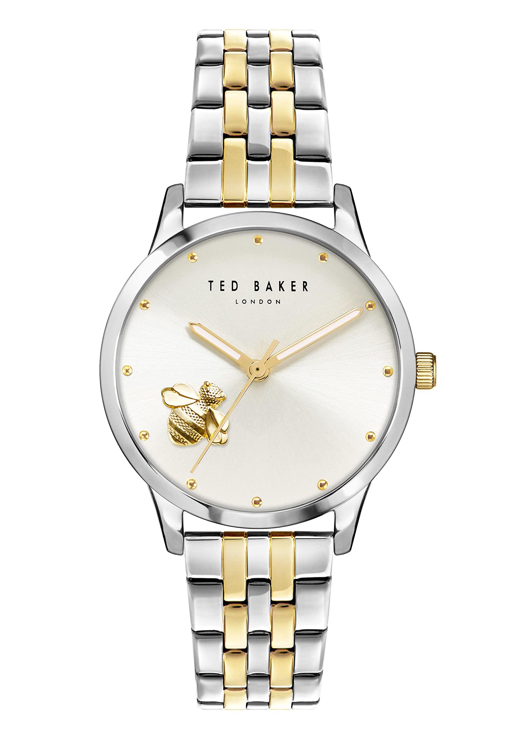 Ted Baker Fitzrovia Bumble Bee Stainless Steel Two-Tone Bracelet Watch (Model: BKPFZF2079I)