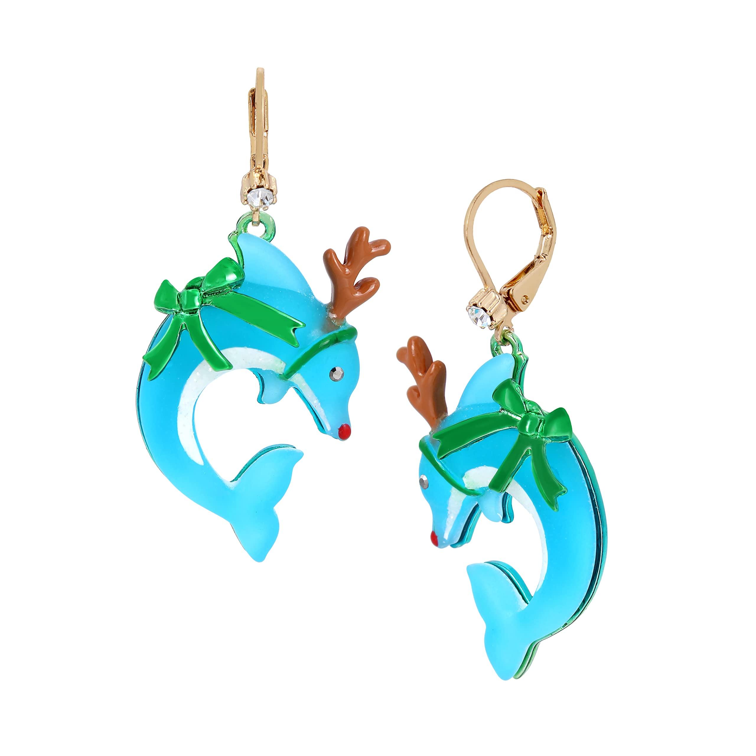 Betsey Rudolf Dolphin Drop Earrings