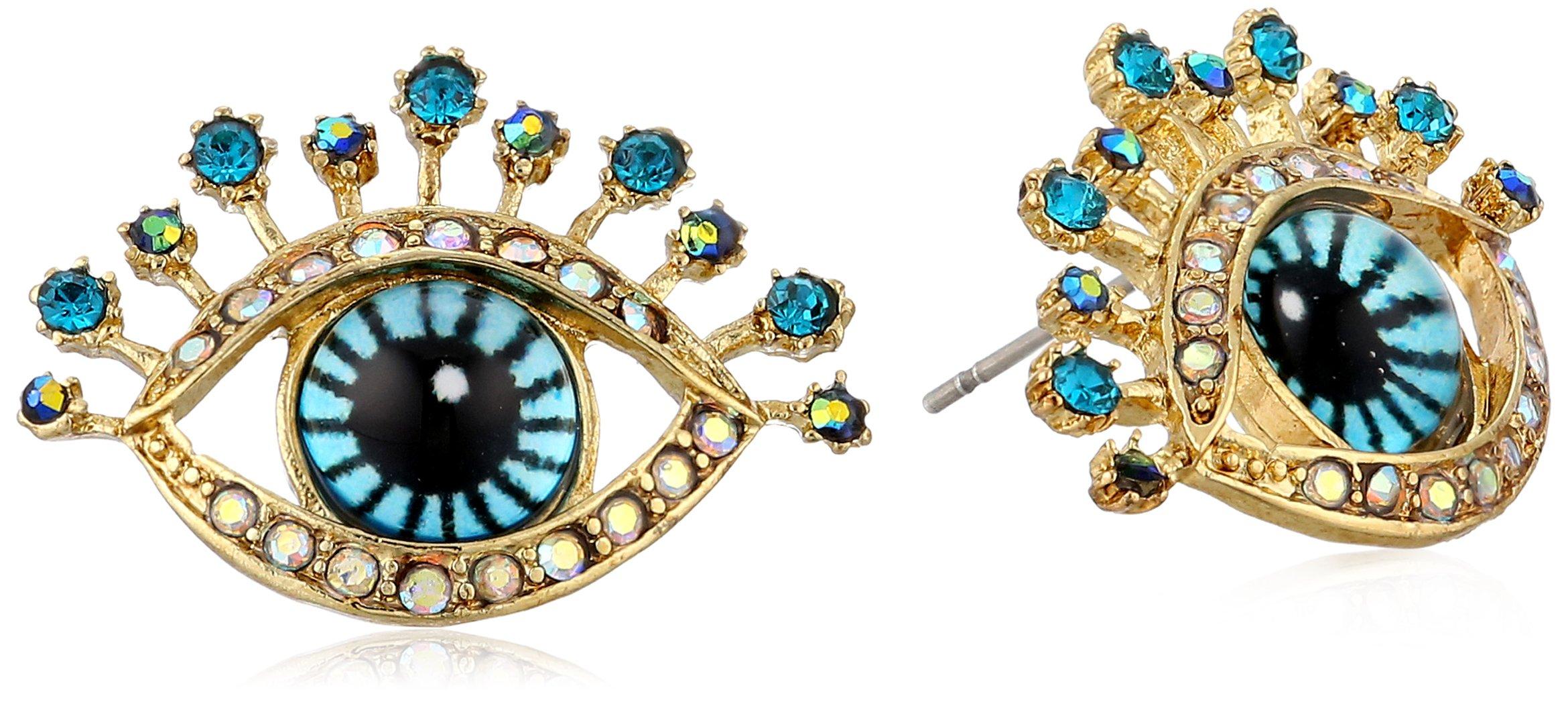 Betsey Johnson Eye Stud Earrings