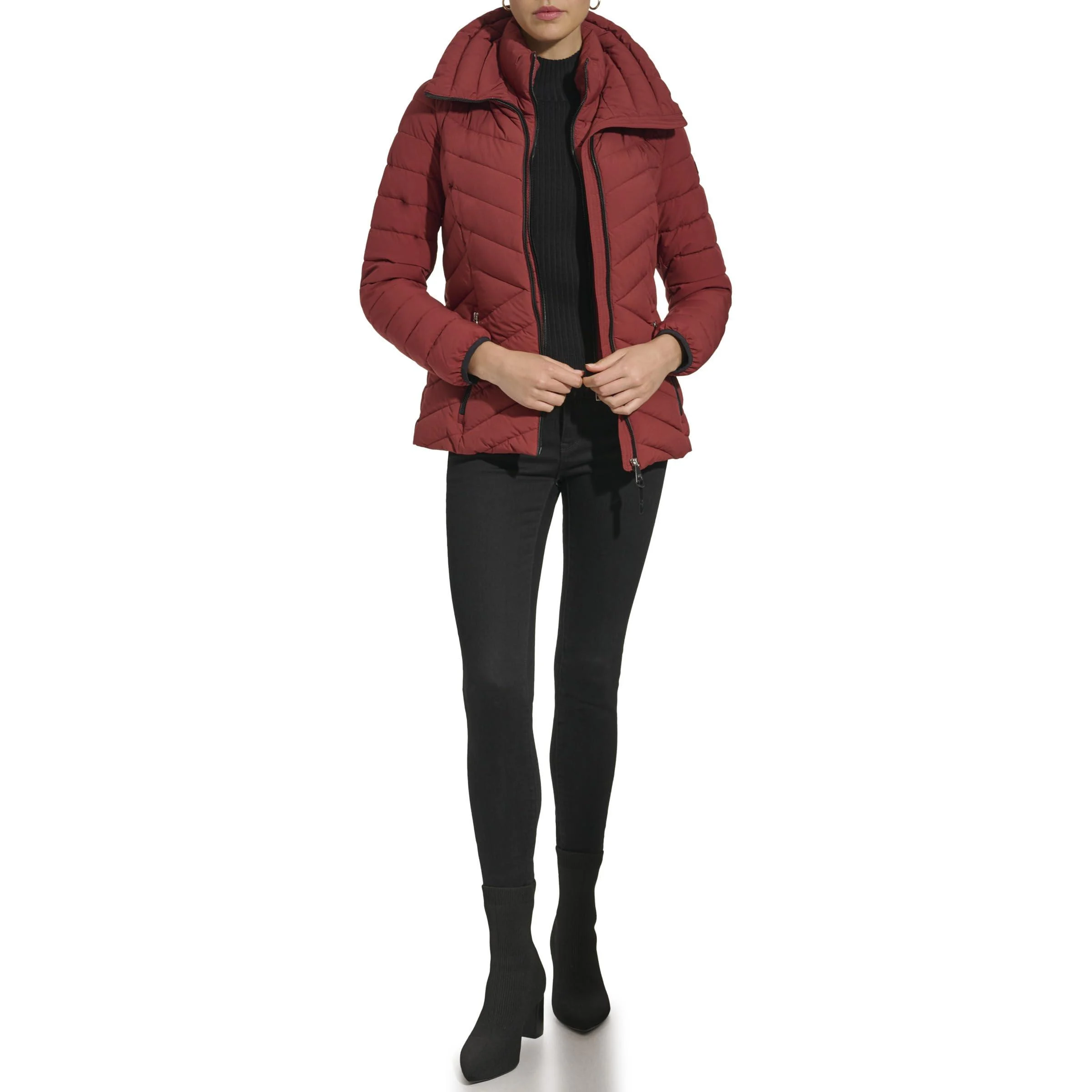 DKNY Women's Short Puffer Coat