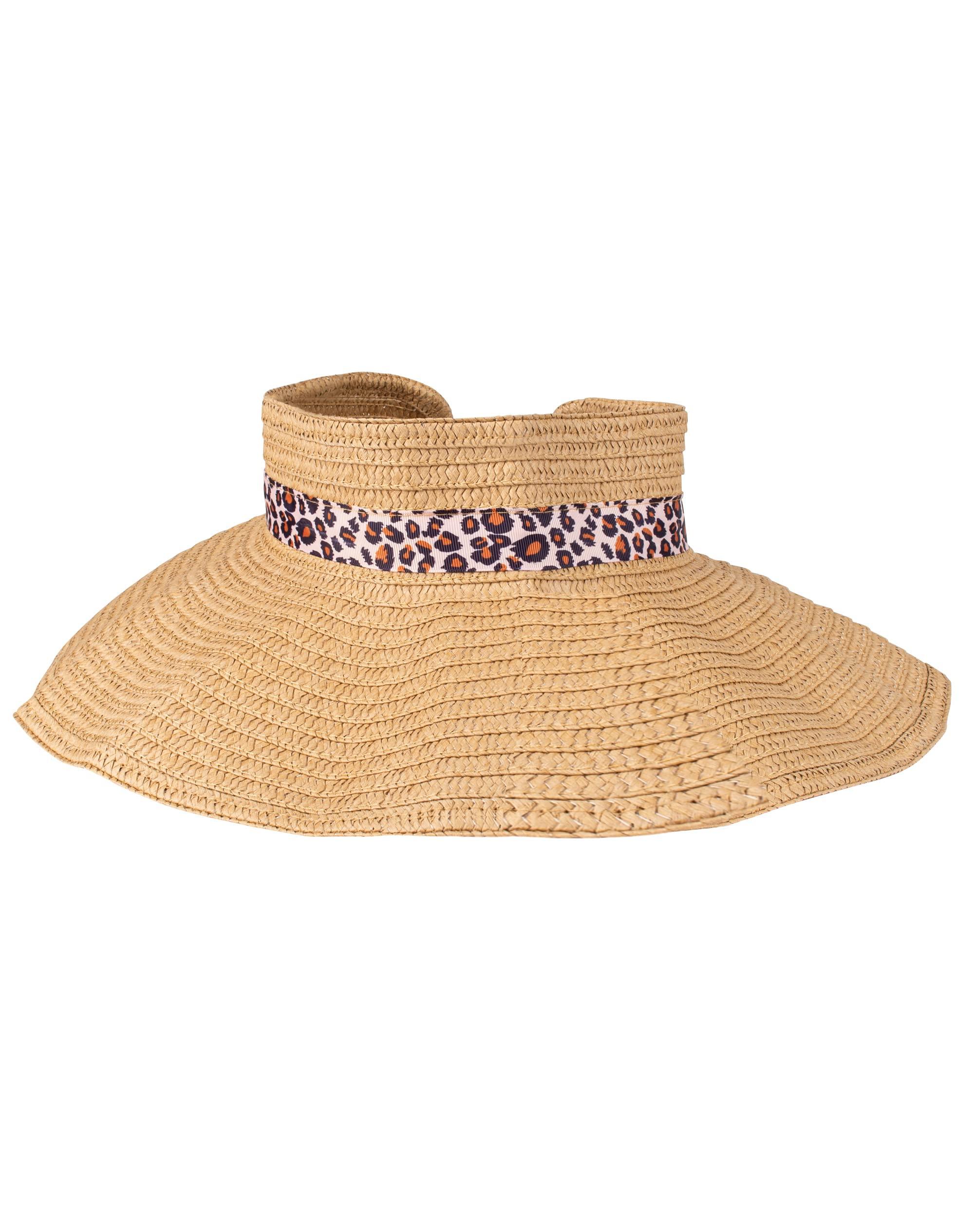 Jessica Simpson Women's Packable Straw Visor Hat