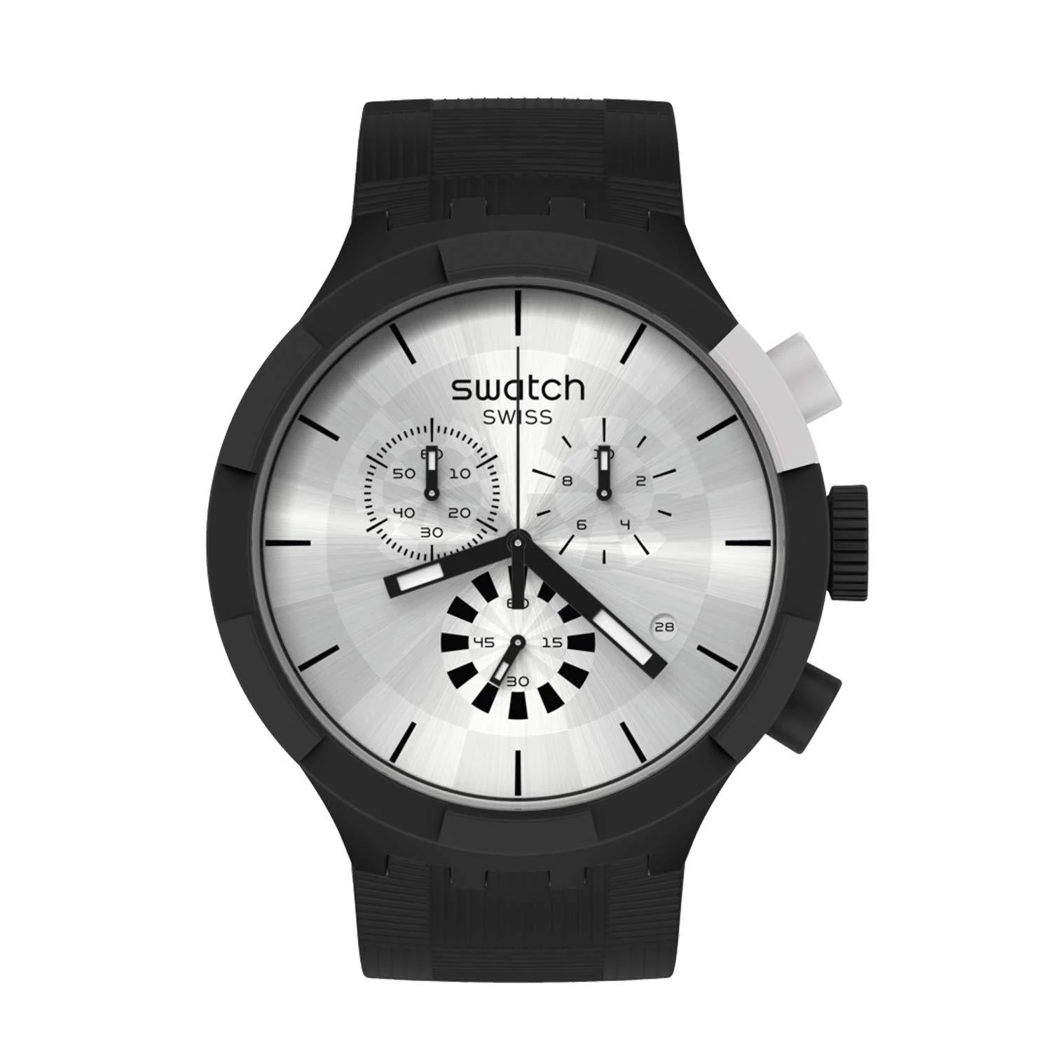 Swatch CHEQUERED SILVER Unisex Watch (Model: SB02B404)