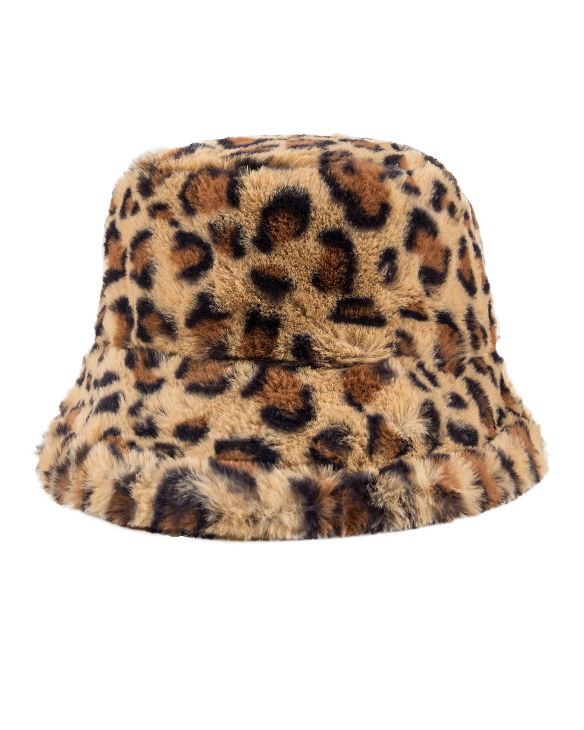 Jessica Simpson Women’s Adjustable-Fit Faux Fur Bucket Hat