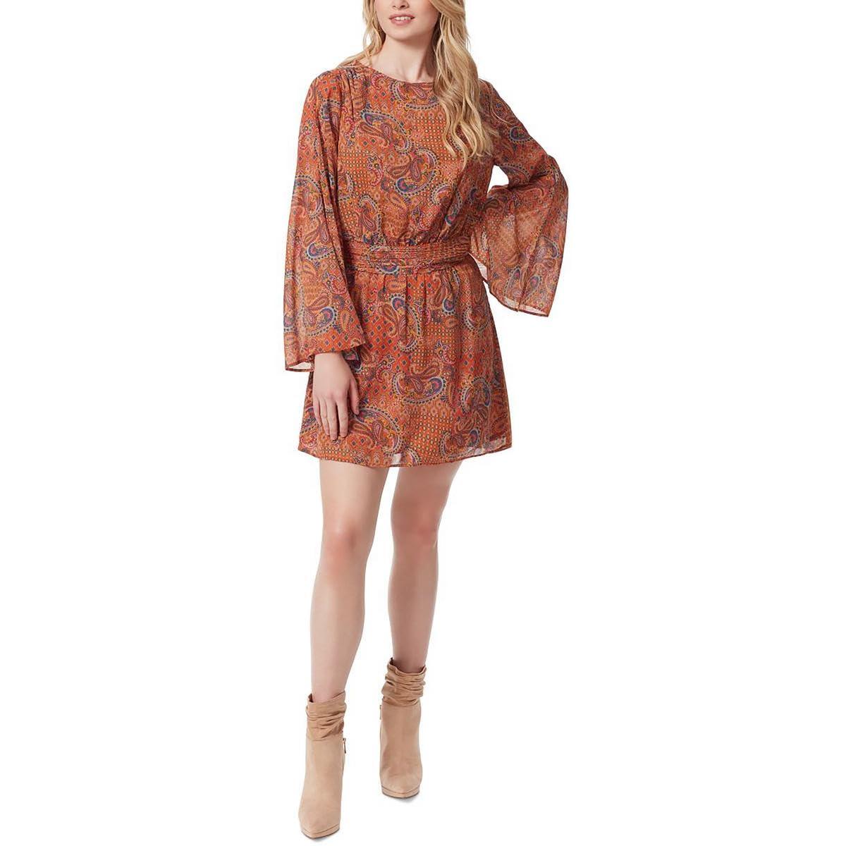 Jessica Simpson Womens Paisley Short Mini Dress