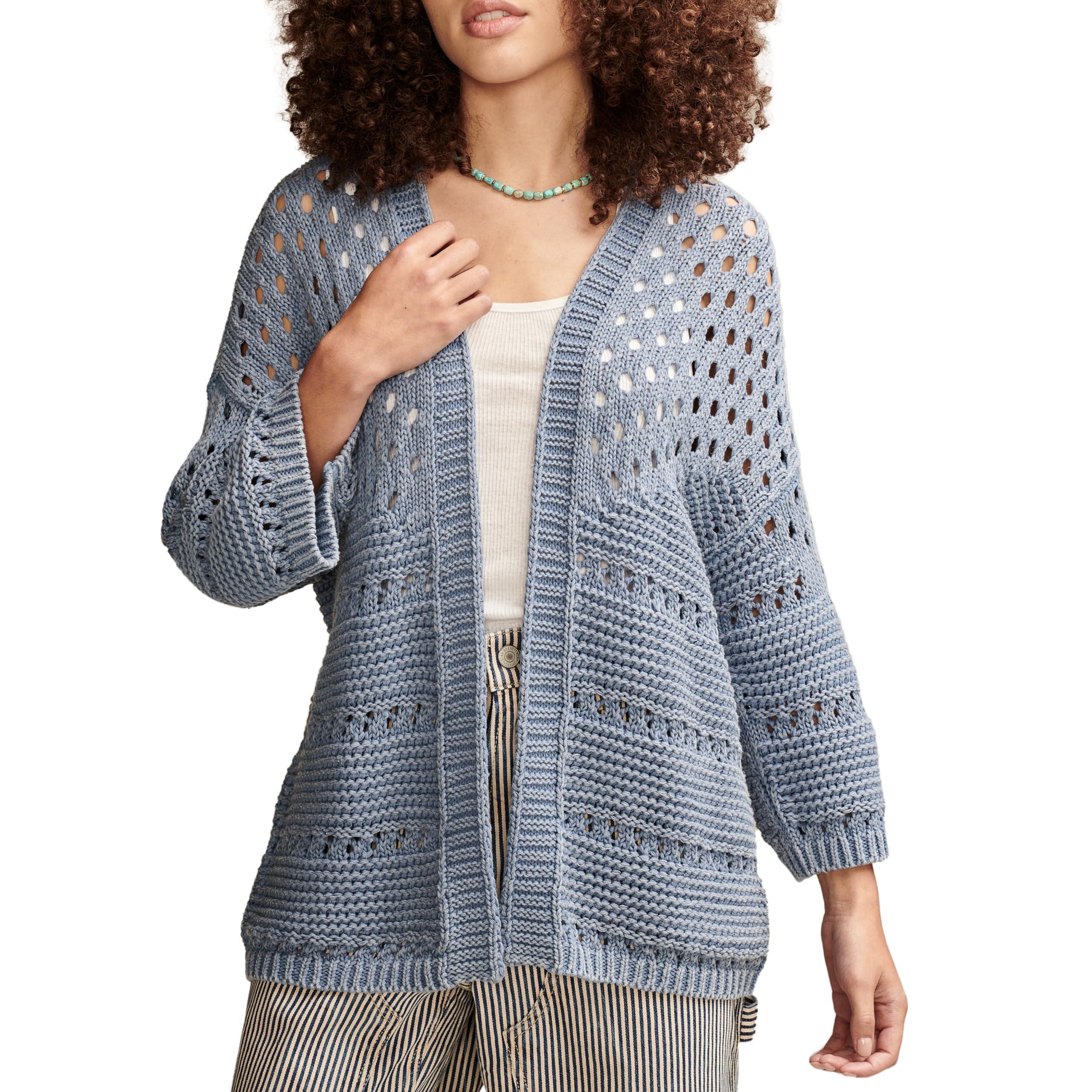 Lucky Brand Women's Crochet Cardigan