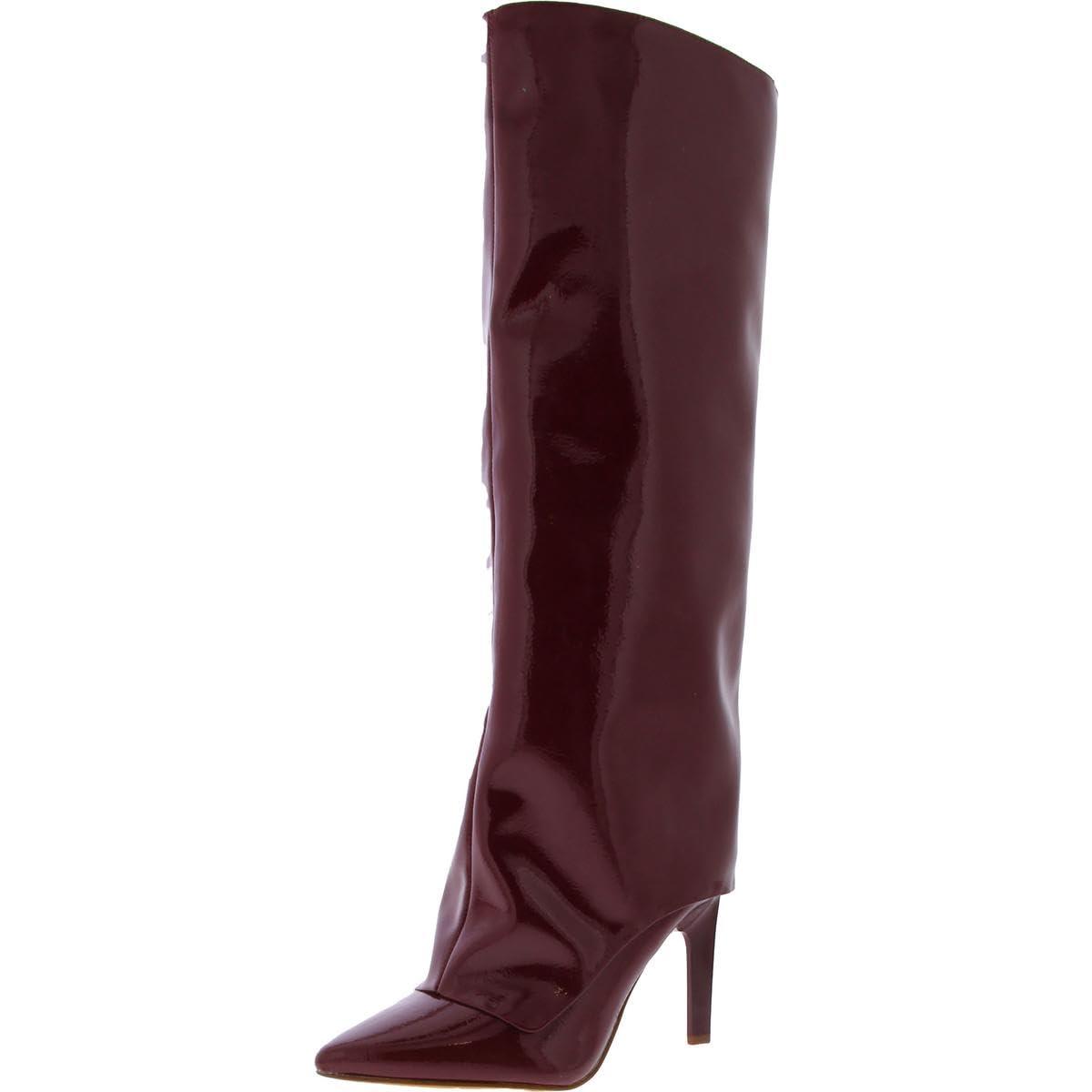 Jessica Simpson Womens Faux Leather Zipper Knee-High Boots