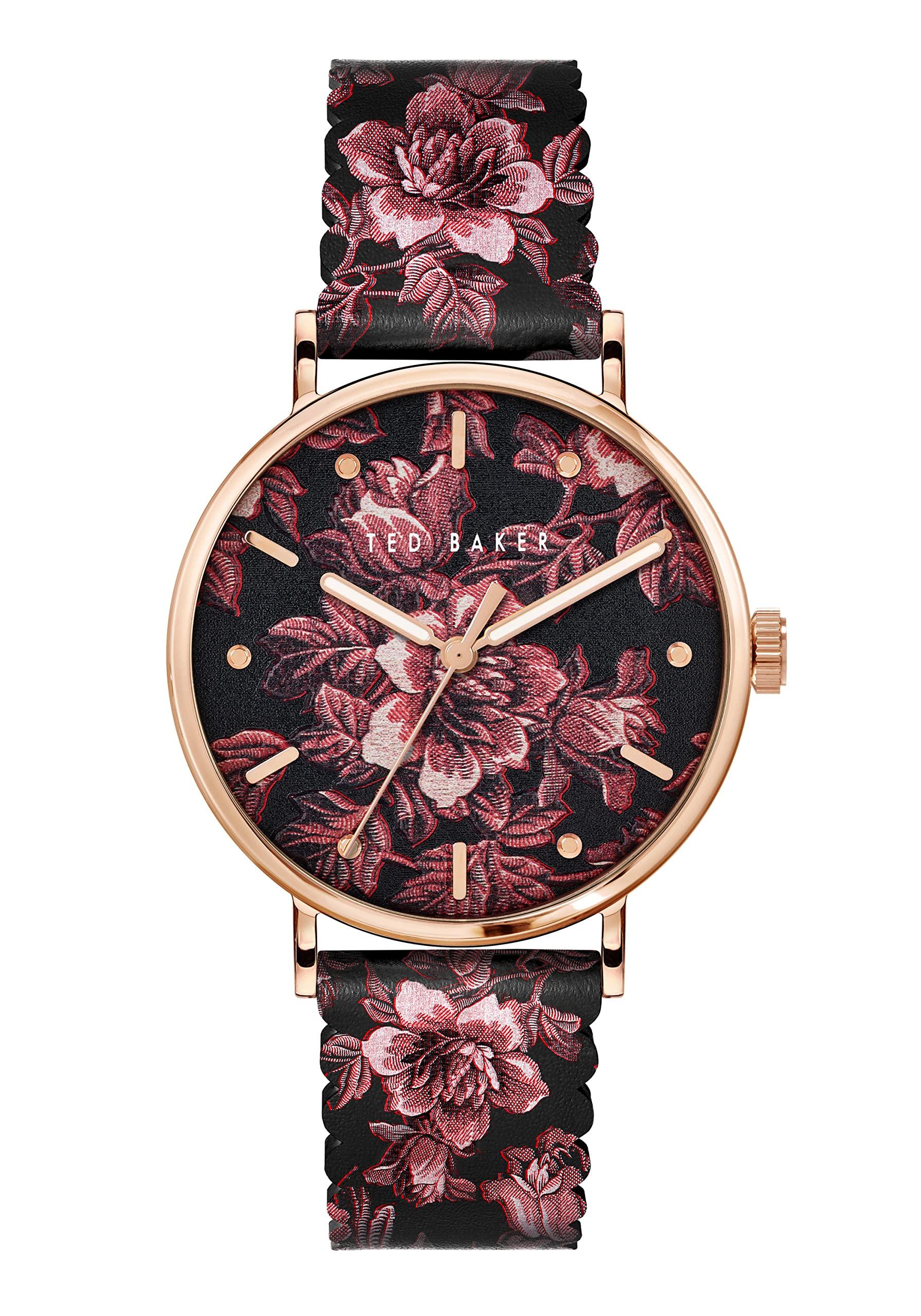 Ted Baker Phylipa Bloom Printed Leather Strap Watch (Model: BKPPHF2019I)