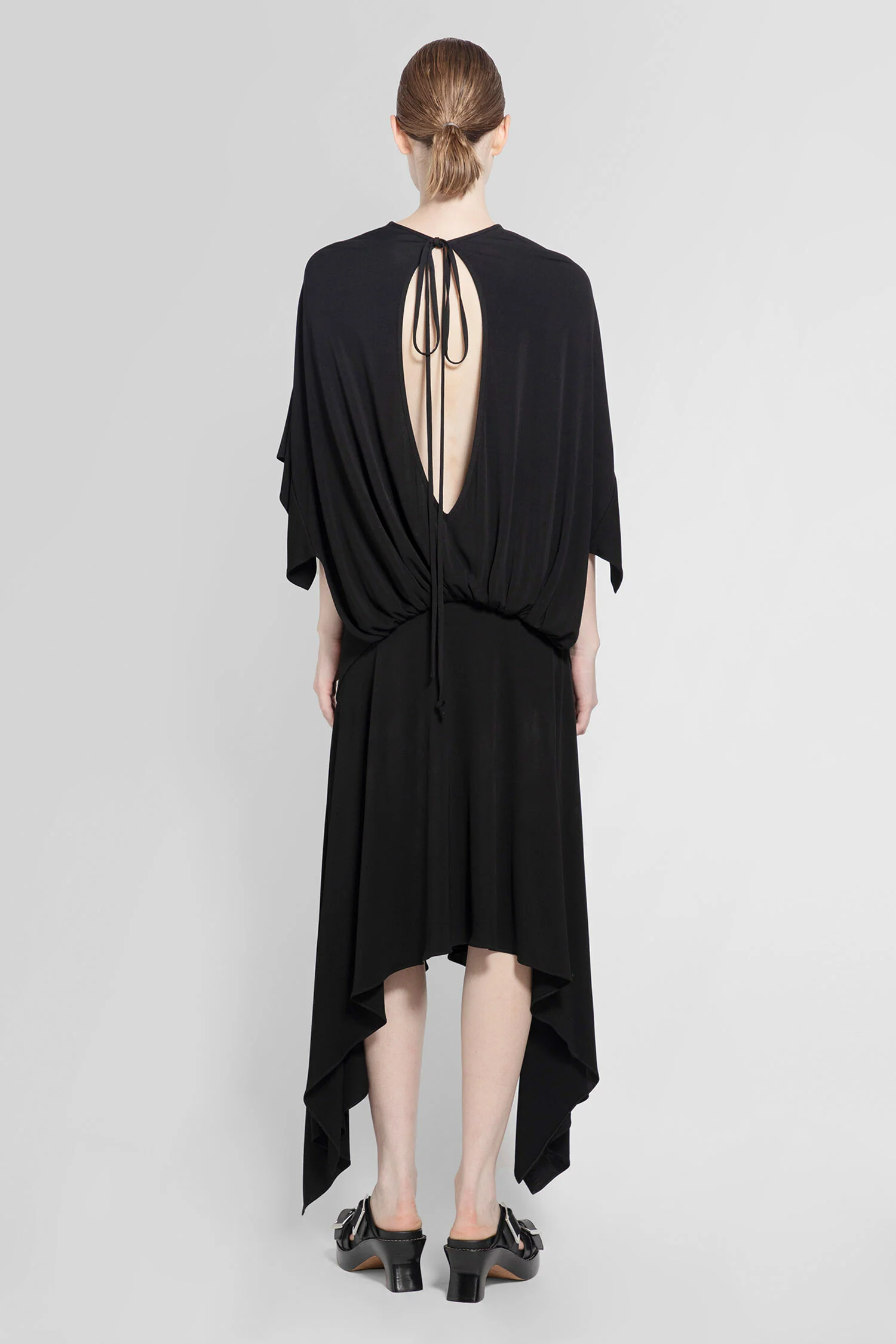 draped dress in viscose