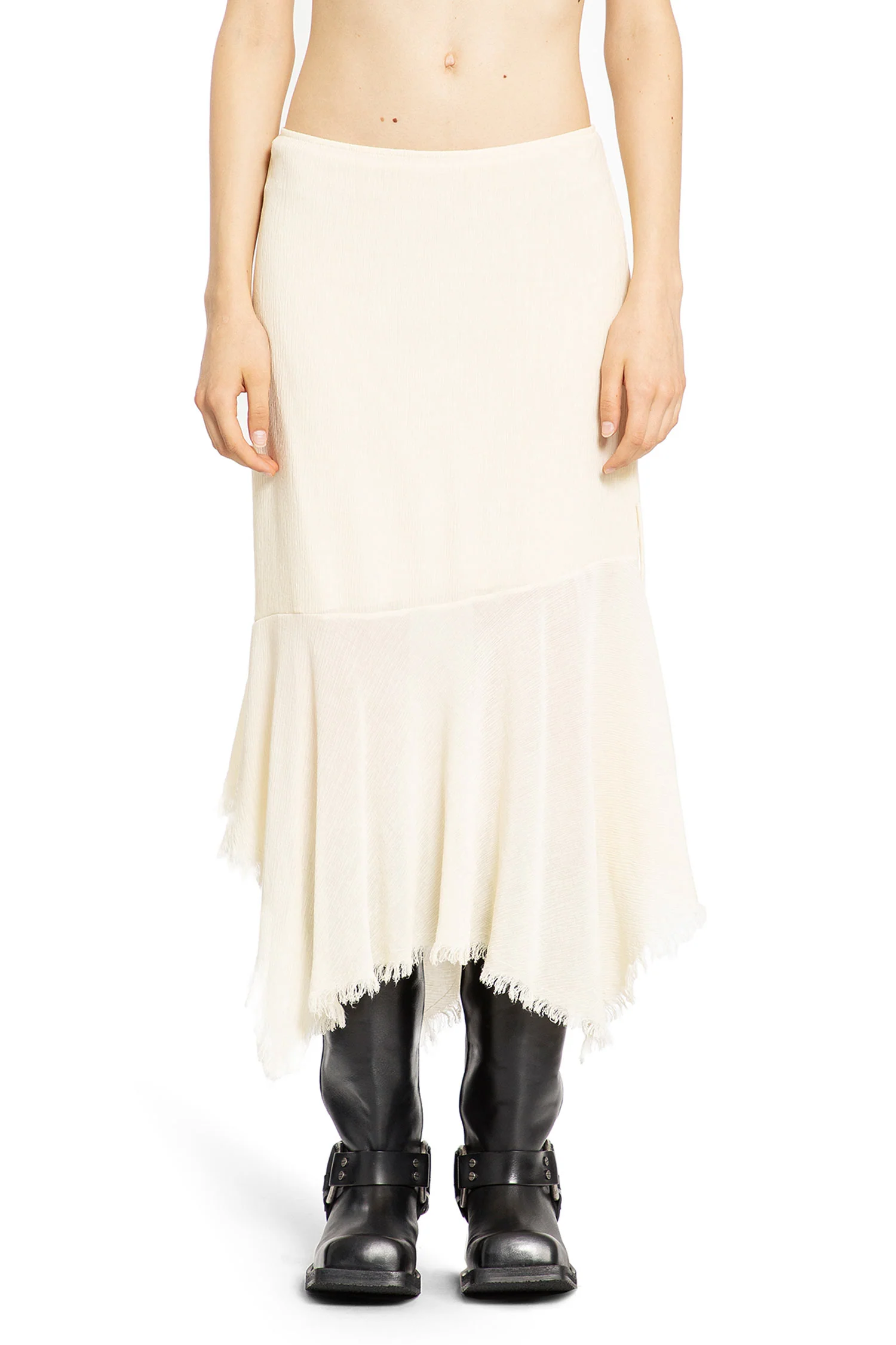 draped asymmetric skirt