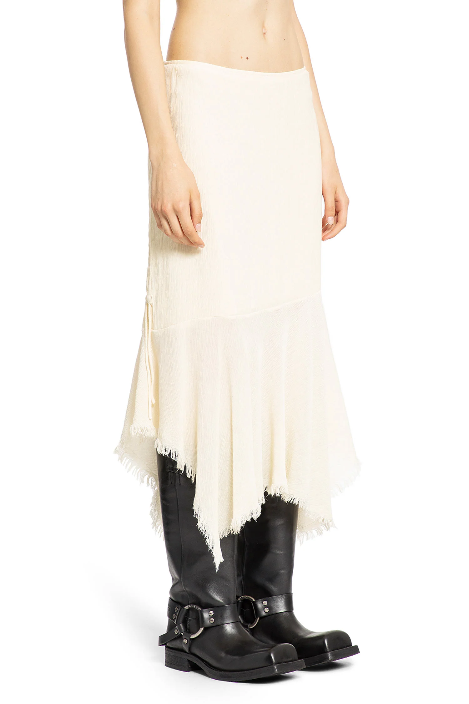 draped asymmetric skirt