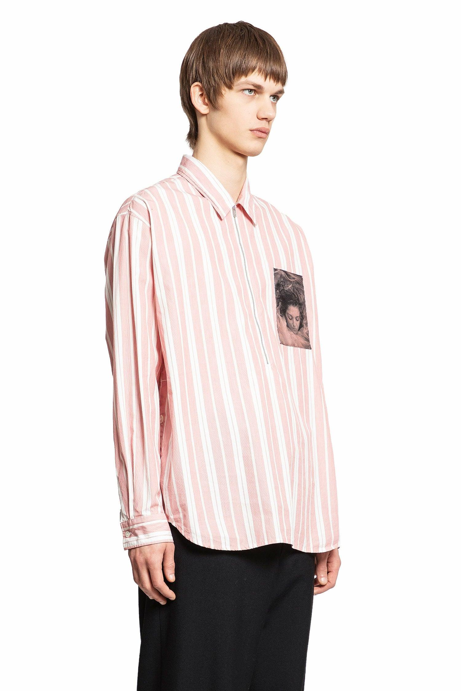 twin peaks printed striped shirt