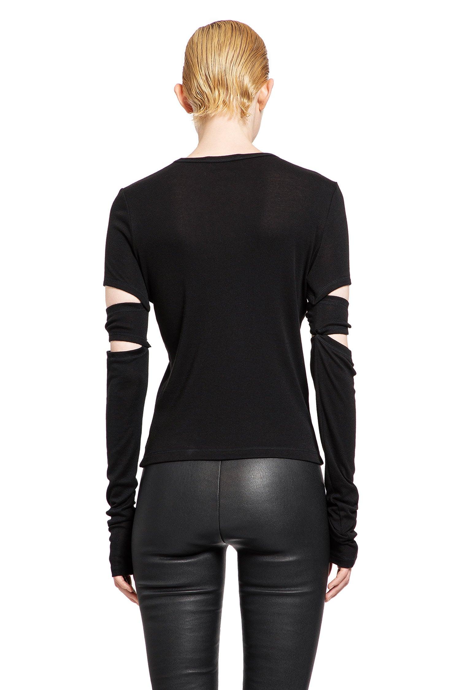 slash shrunken long sleeve top