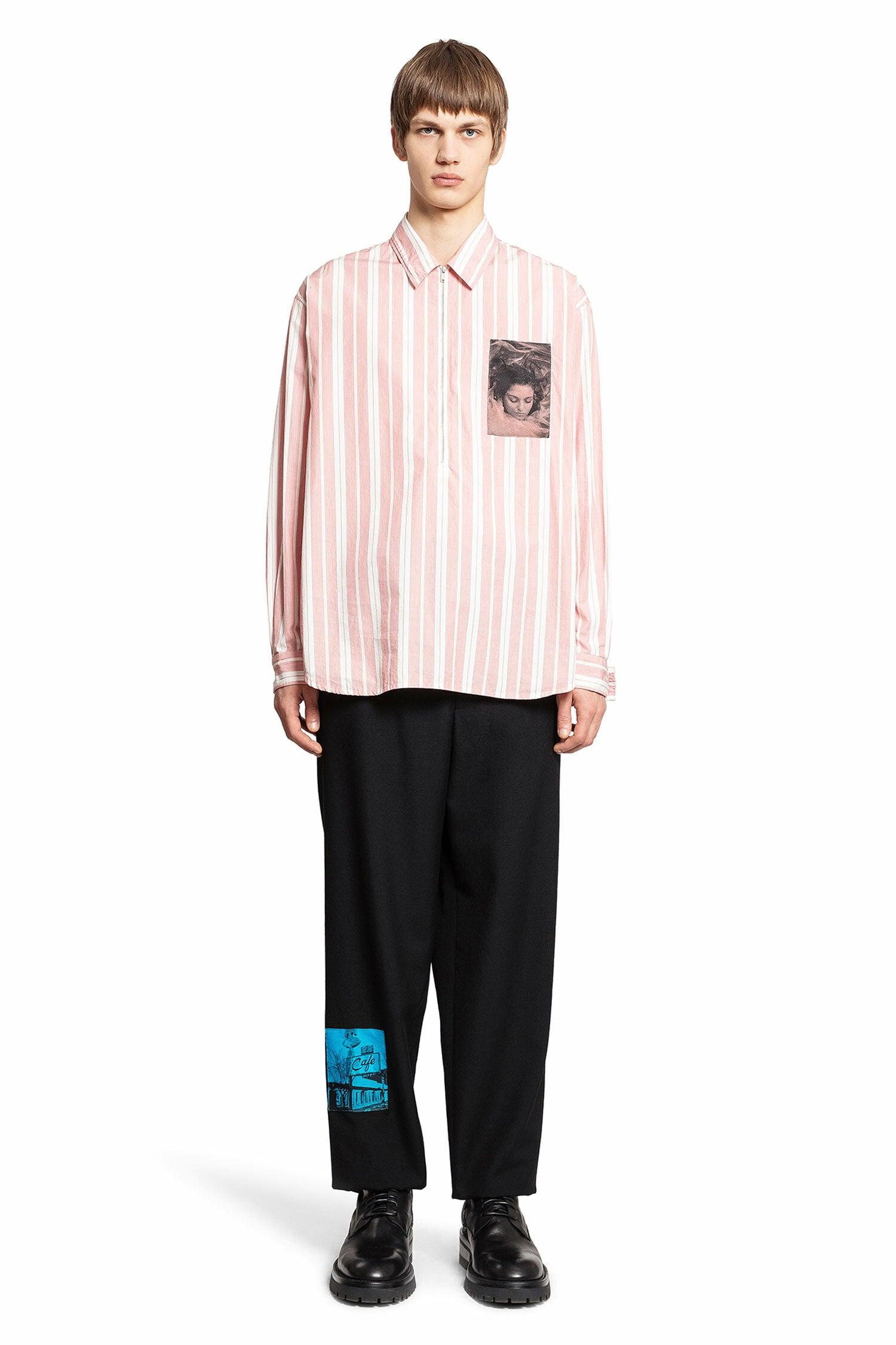 twin peaks printed striped shirt