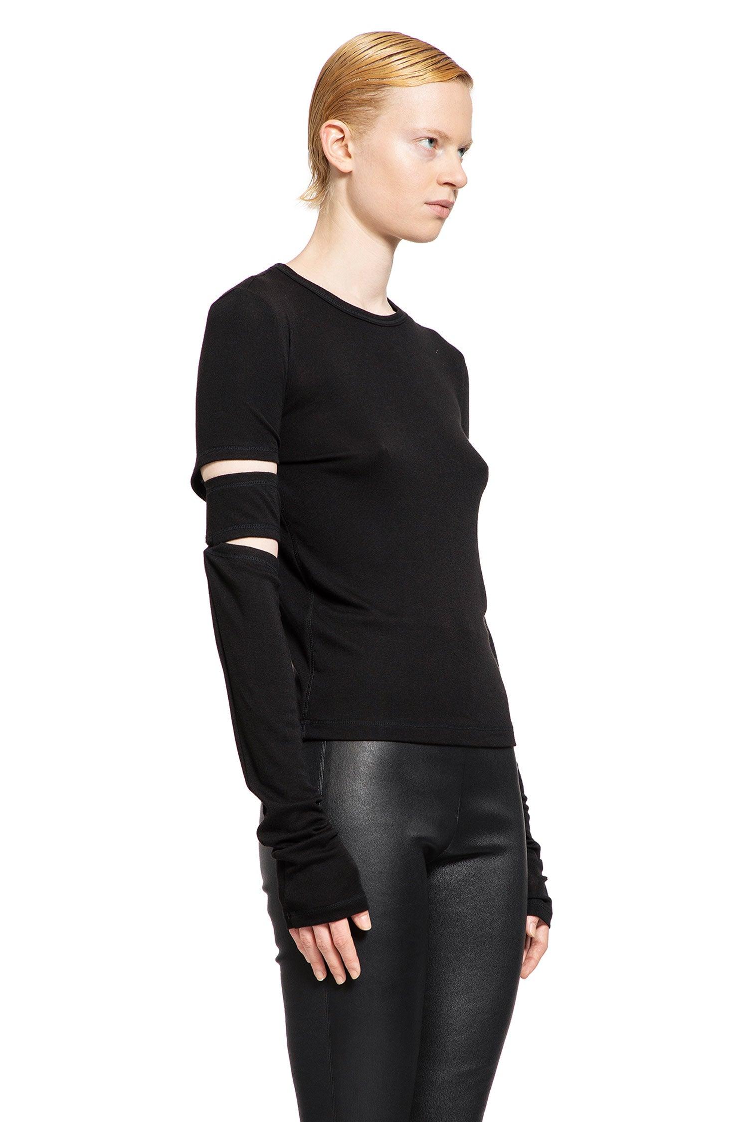 slash shrunken long sleeve top