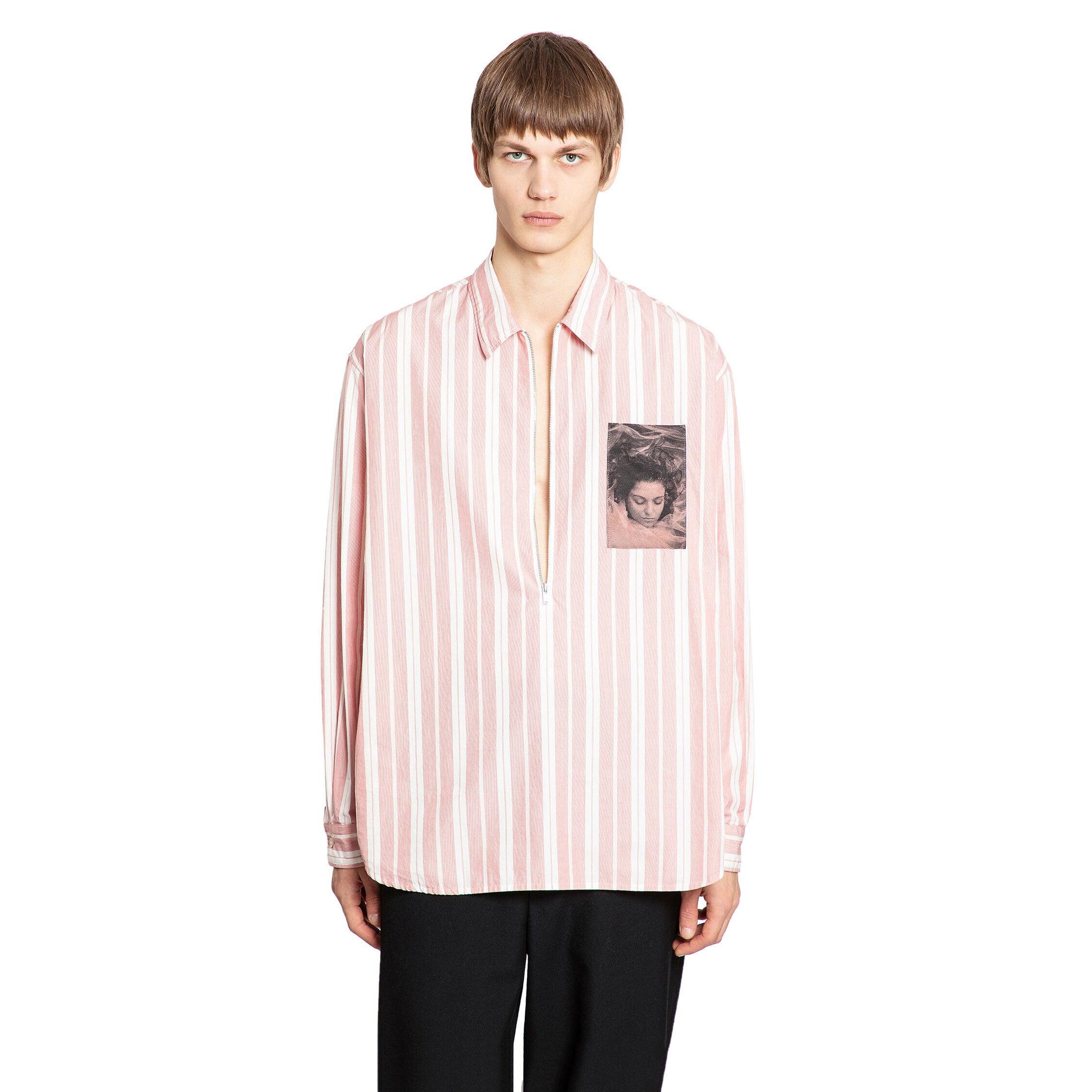 twin peaks printed striped shirt