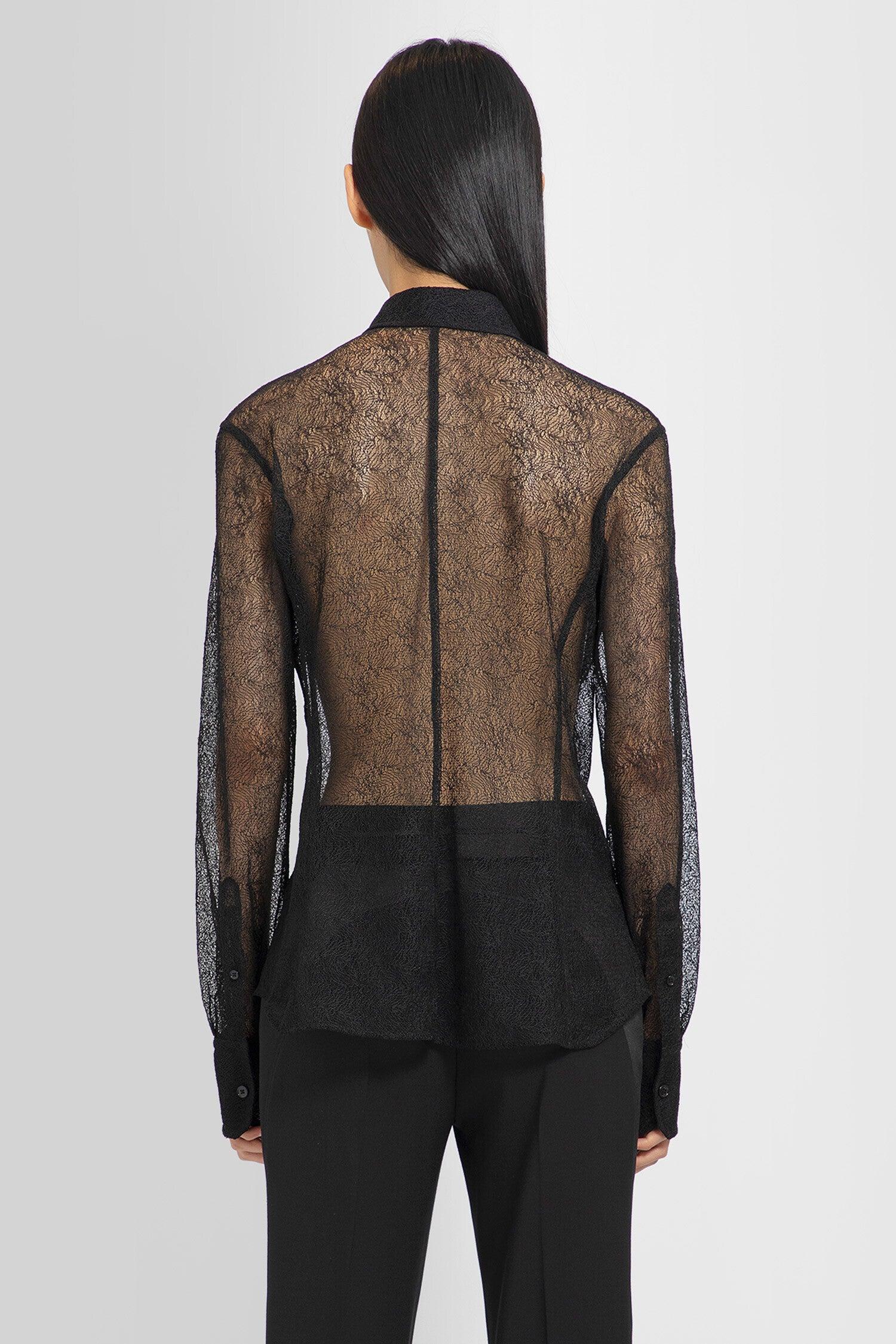 seamed lace shirt