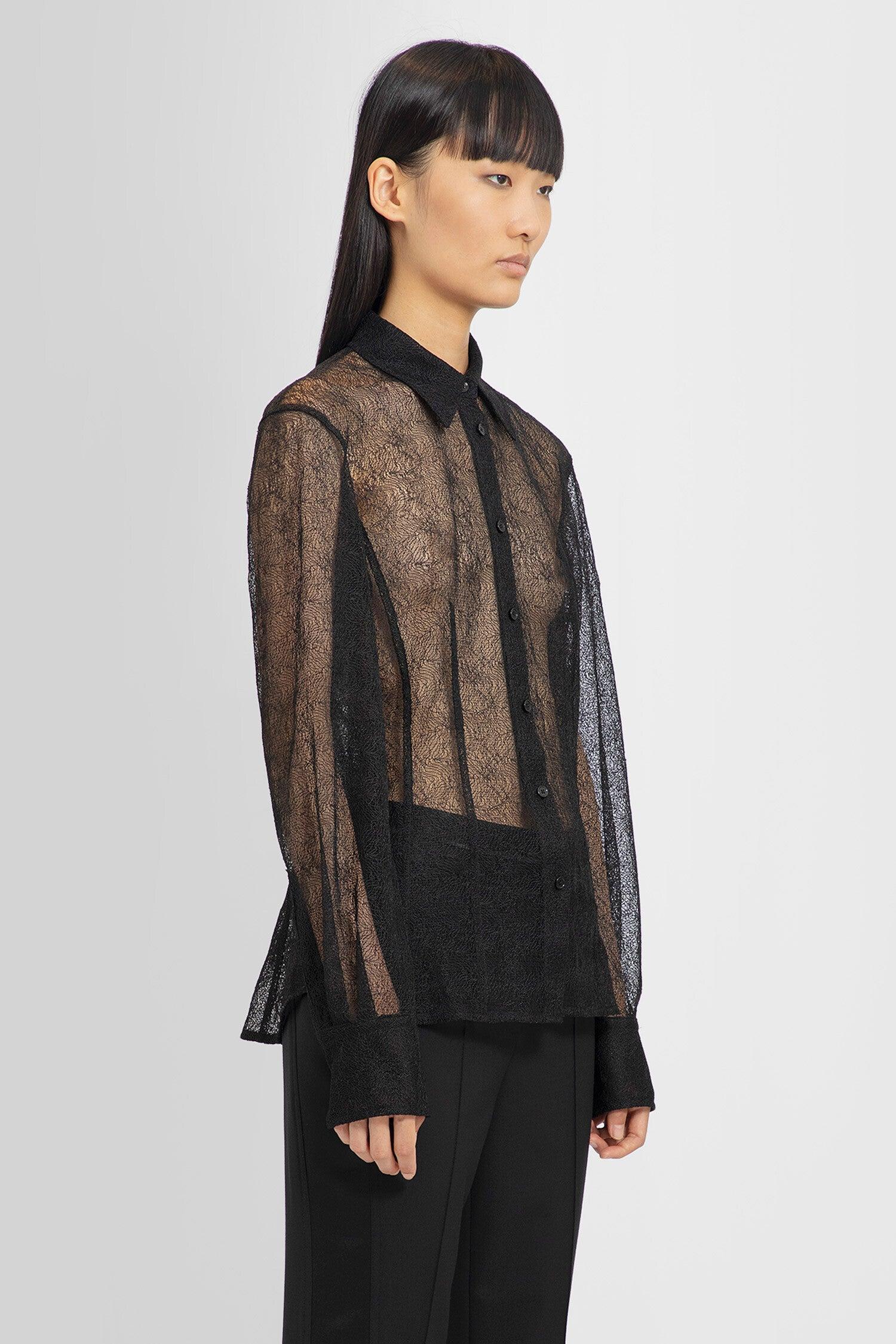 seamed lace shirt