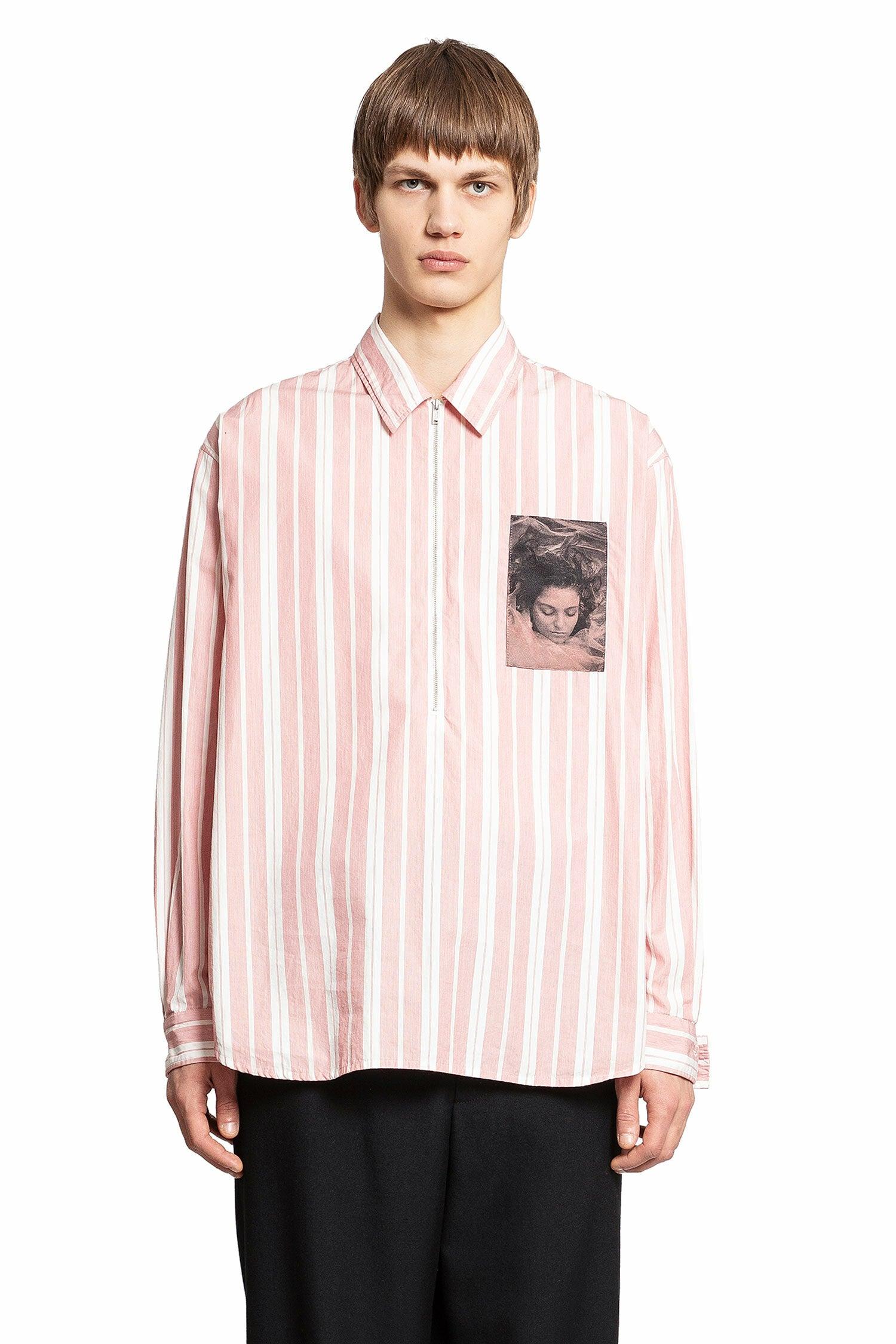 twin peaks printed striped shirt