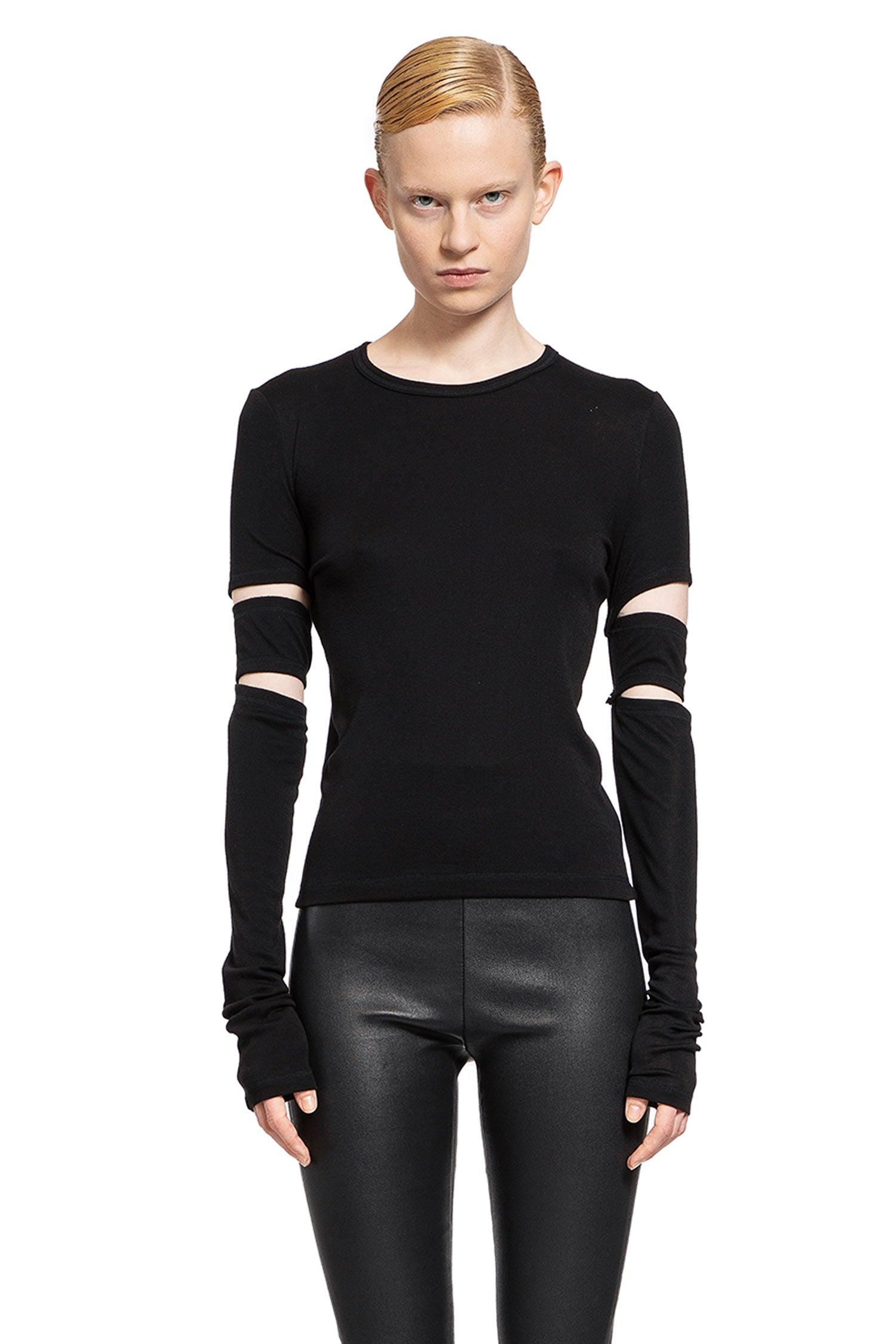 slash shrunken long sleeve top