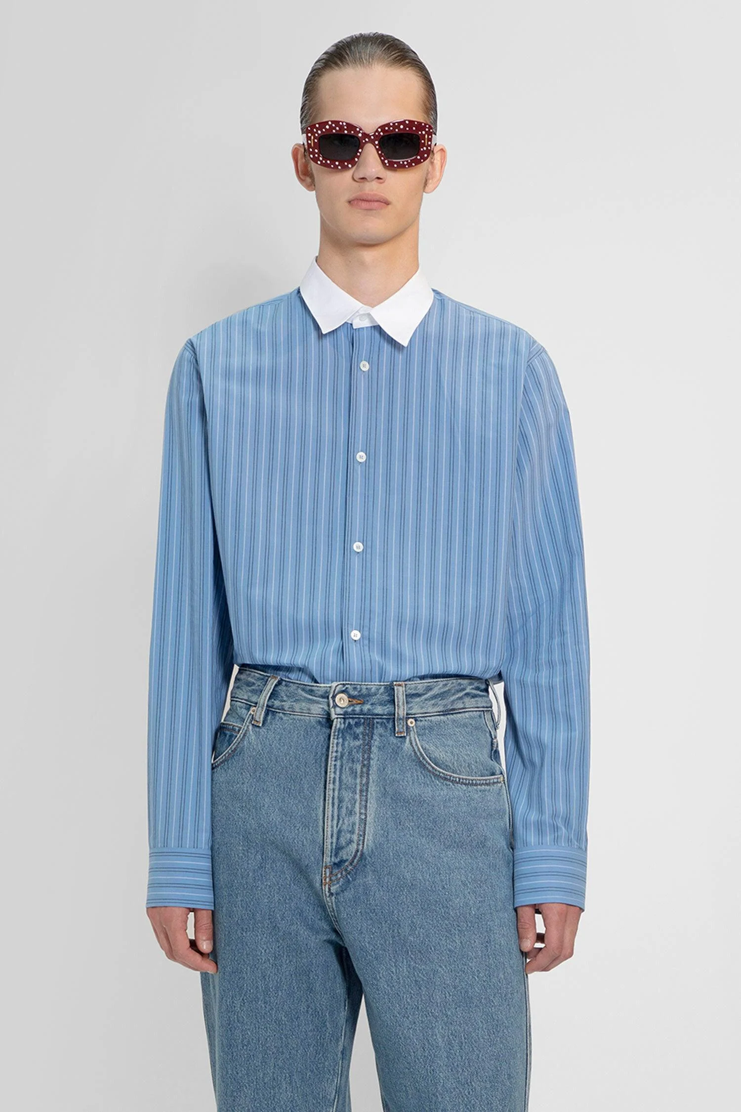 pinstripe shirt in cotton