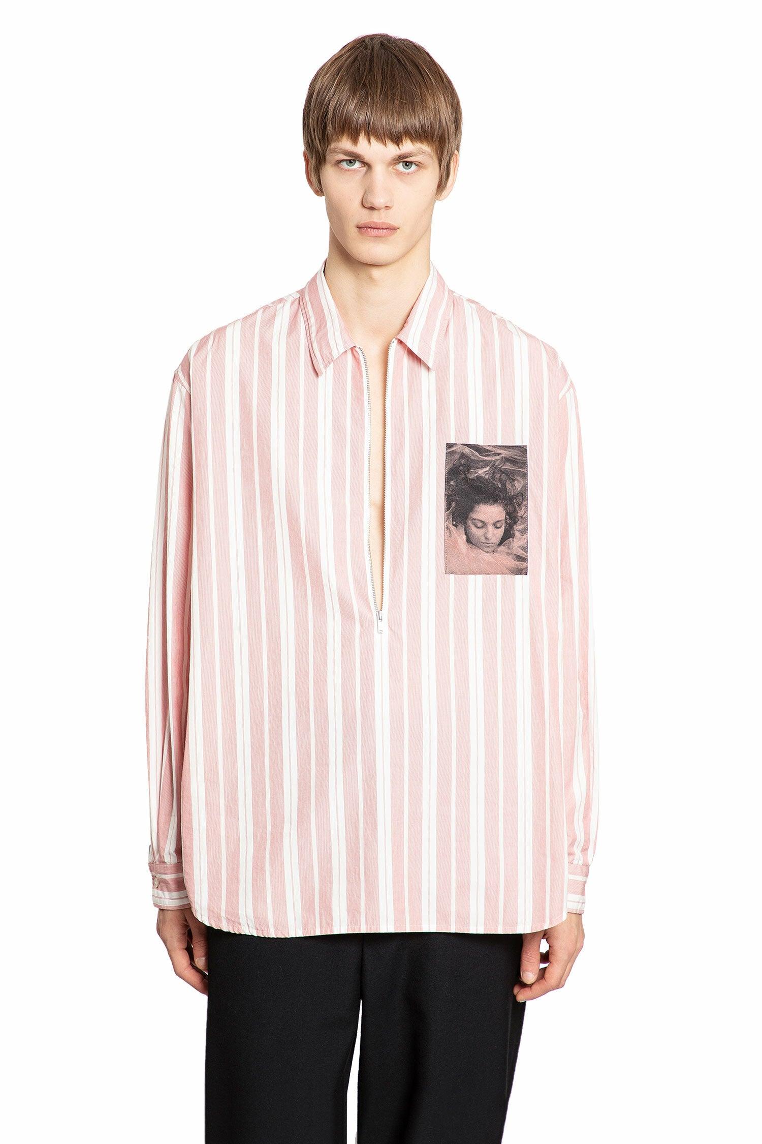 twin peaks printed striped shirt