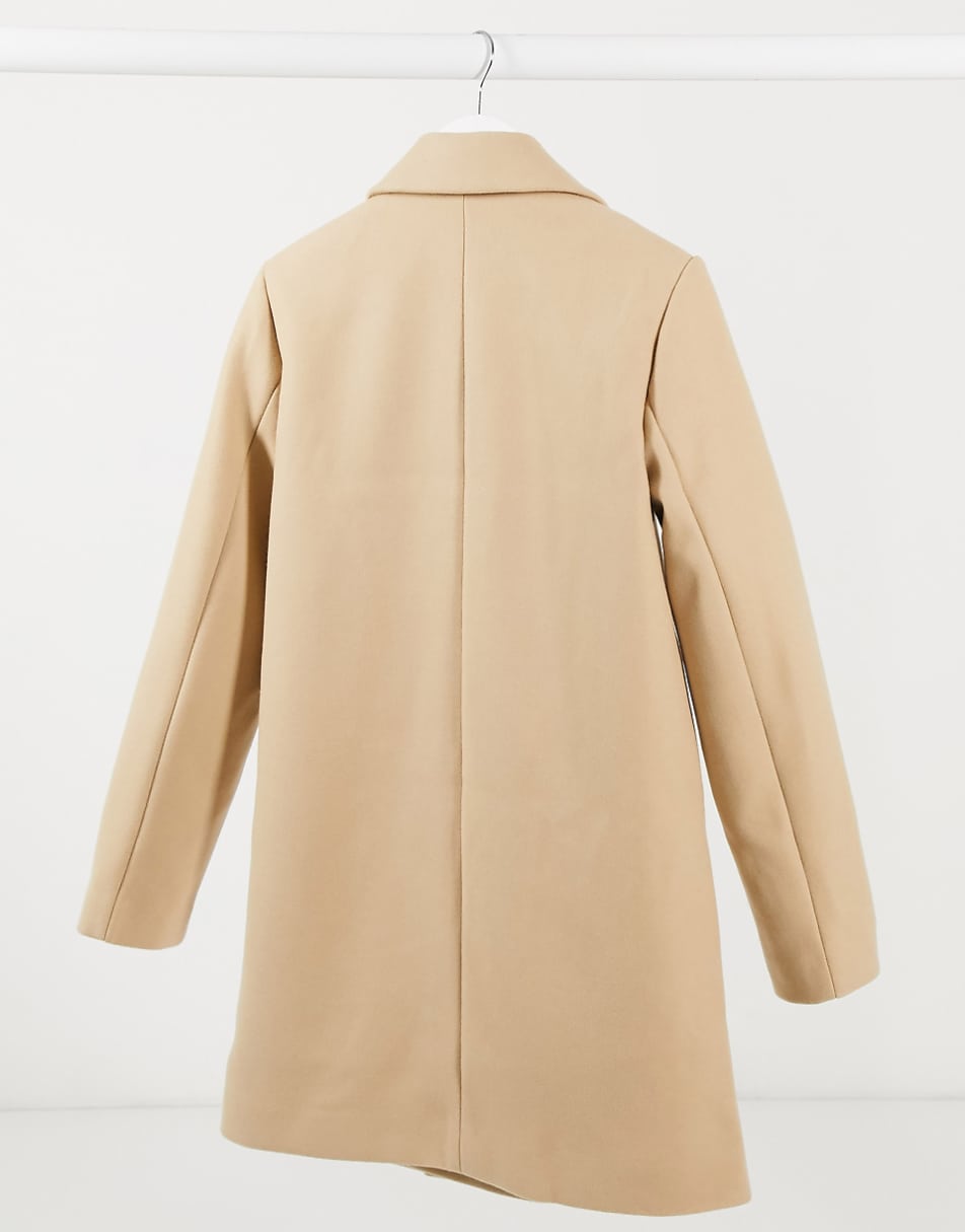 ASOS DESIGN boyfriend coat in camel