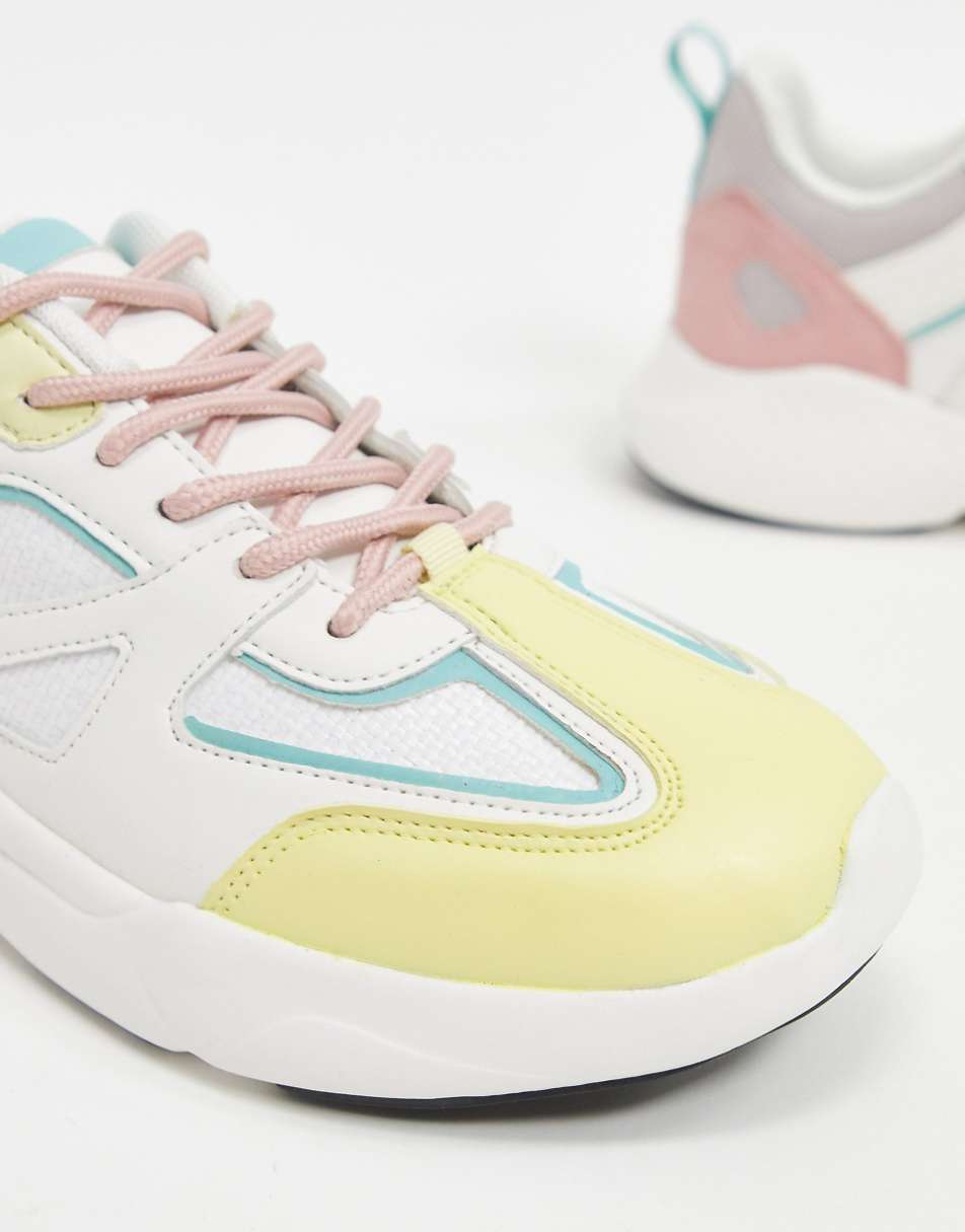 ASOS DESIGN Dominican chunky sneakers in pastel mix