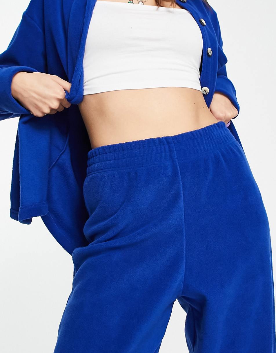 Topshop fleece sweats in blue - part of a set