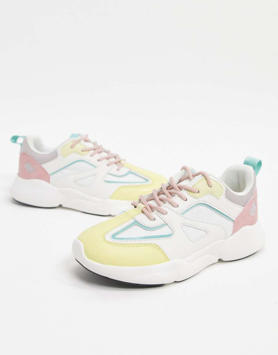 ASOS DESIGN Dominican chunky sneakers in pastel mix