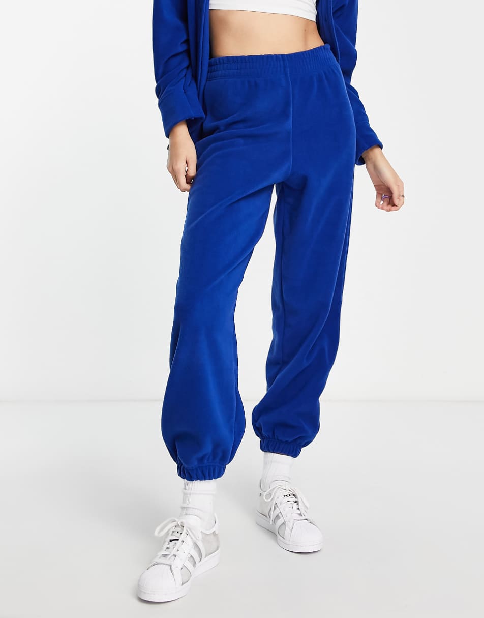 Topshop fleece sweats in blue - part of a set