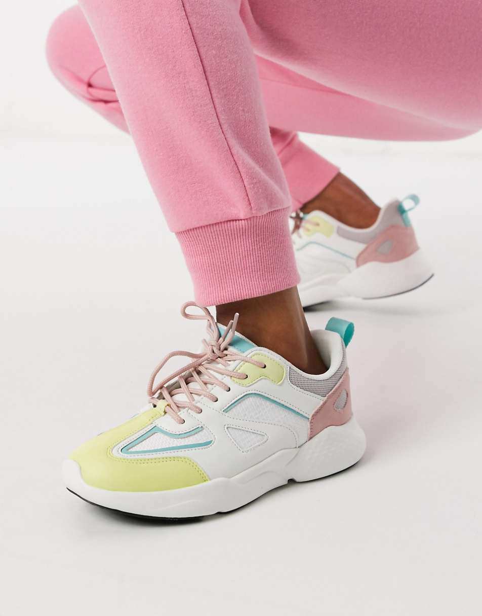 ASOS DESIGN Dominican chunky sneakers in pastel mix