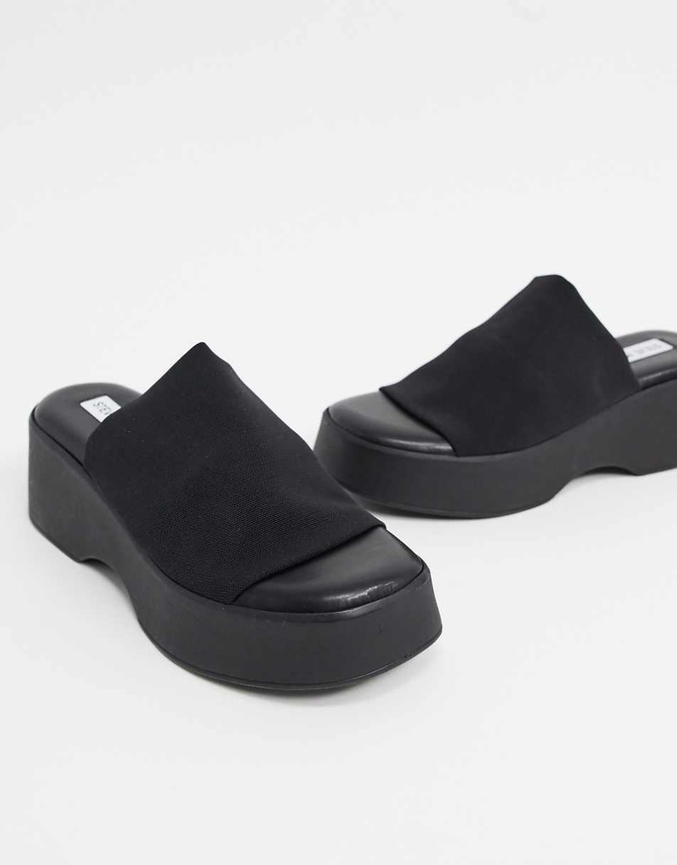 Steve Madden Slinky chunky flatform sandal in black