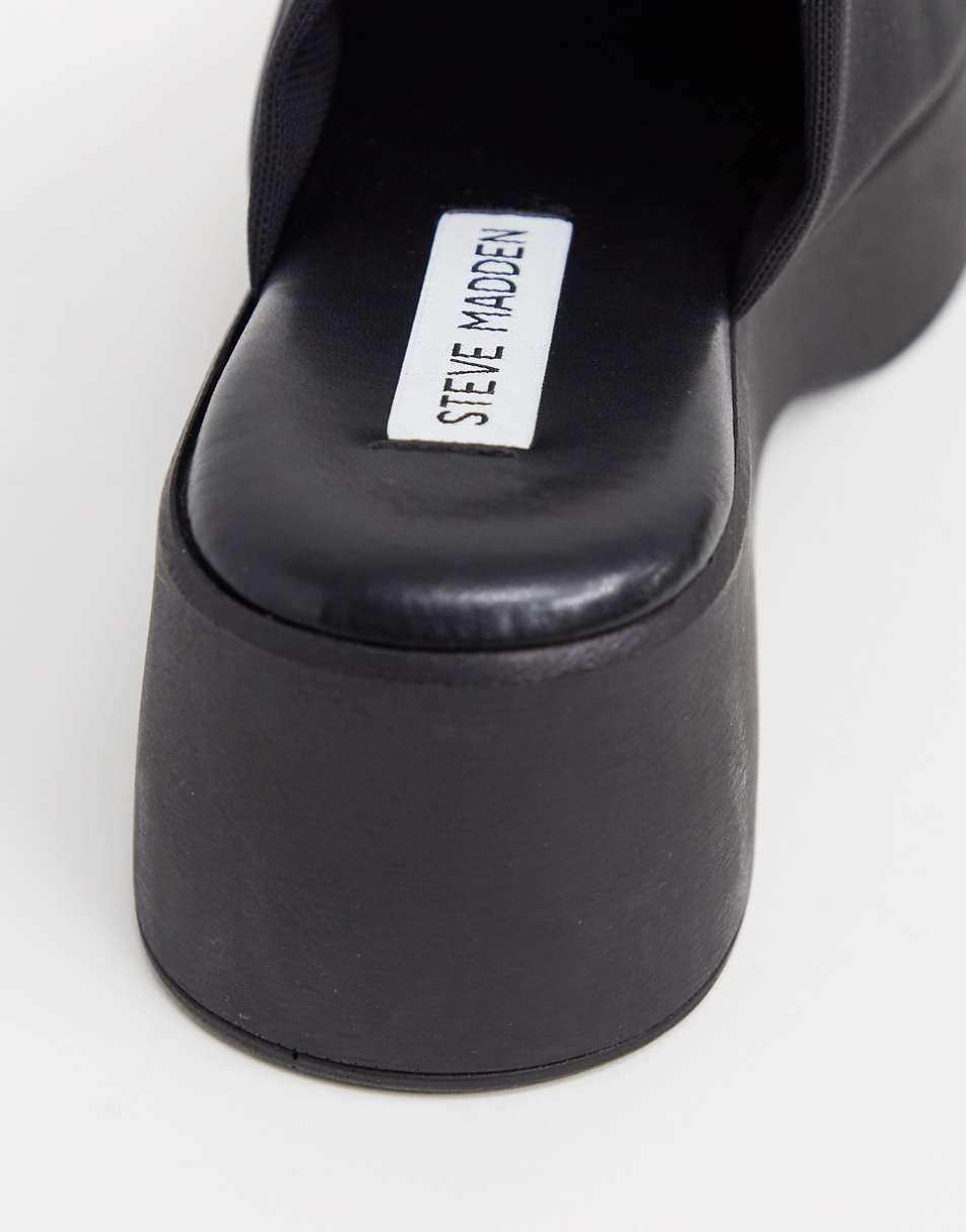 Steve Madden Slinky chunky flatform sandal in black