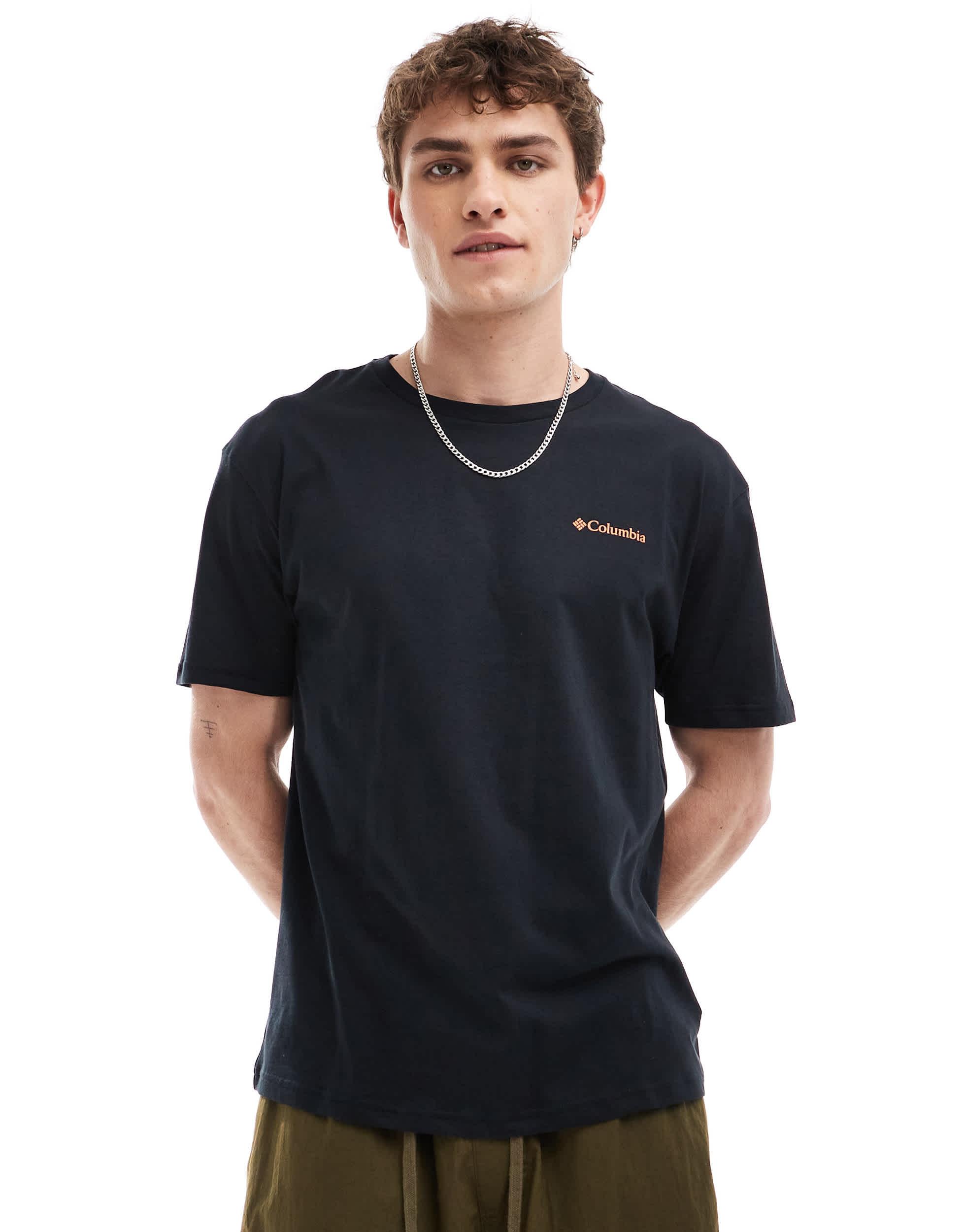 Columbia Unionville back print t-shirt in black Exclusive at ASOS