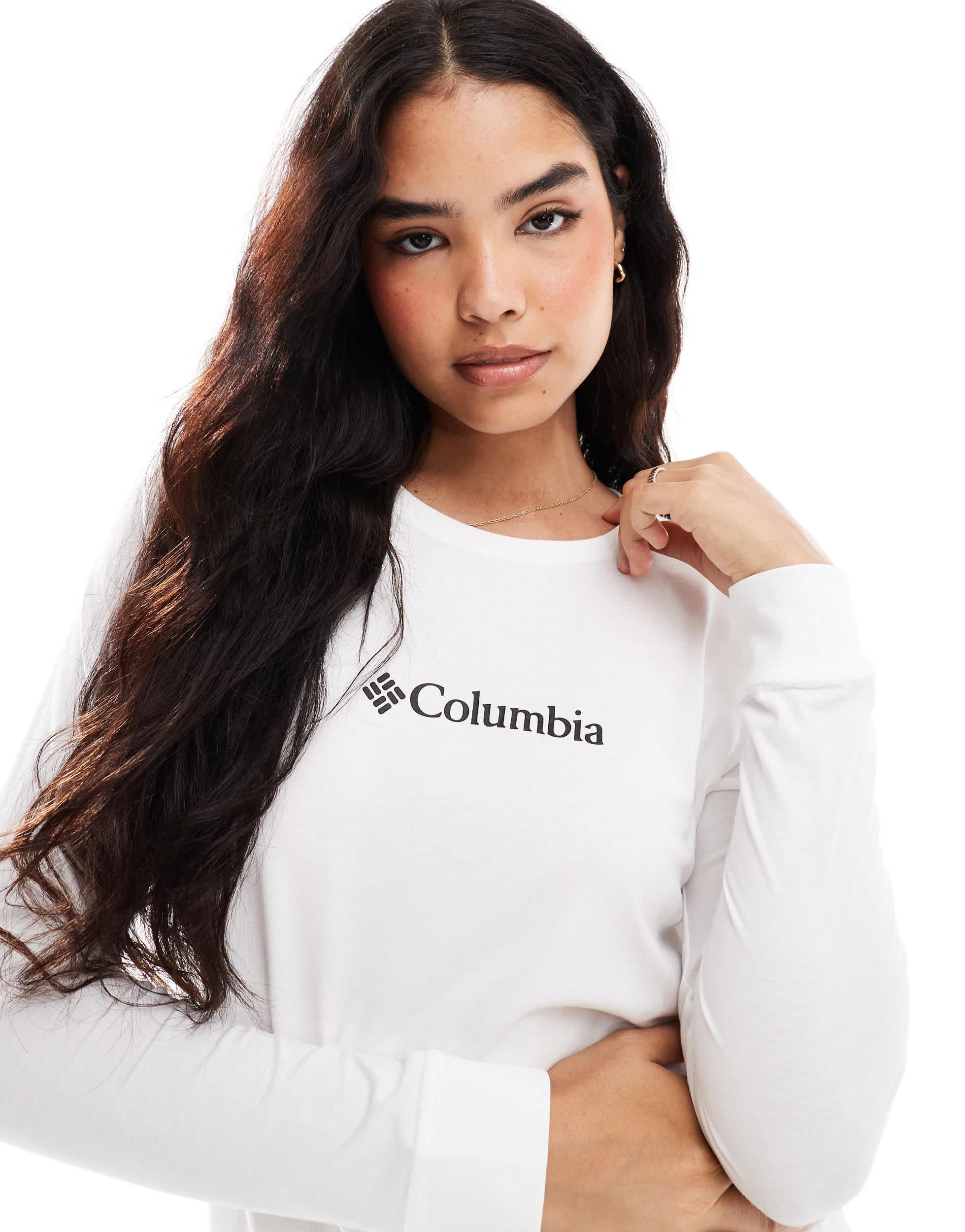 Columbia North Cascades long sleeve t-shirt in white and gem