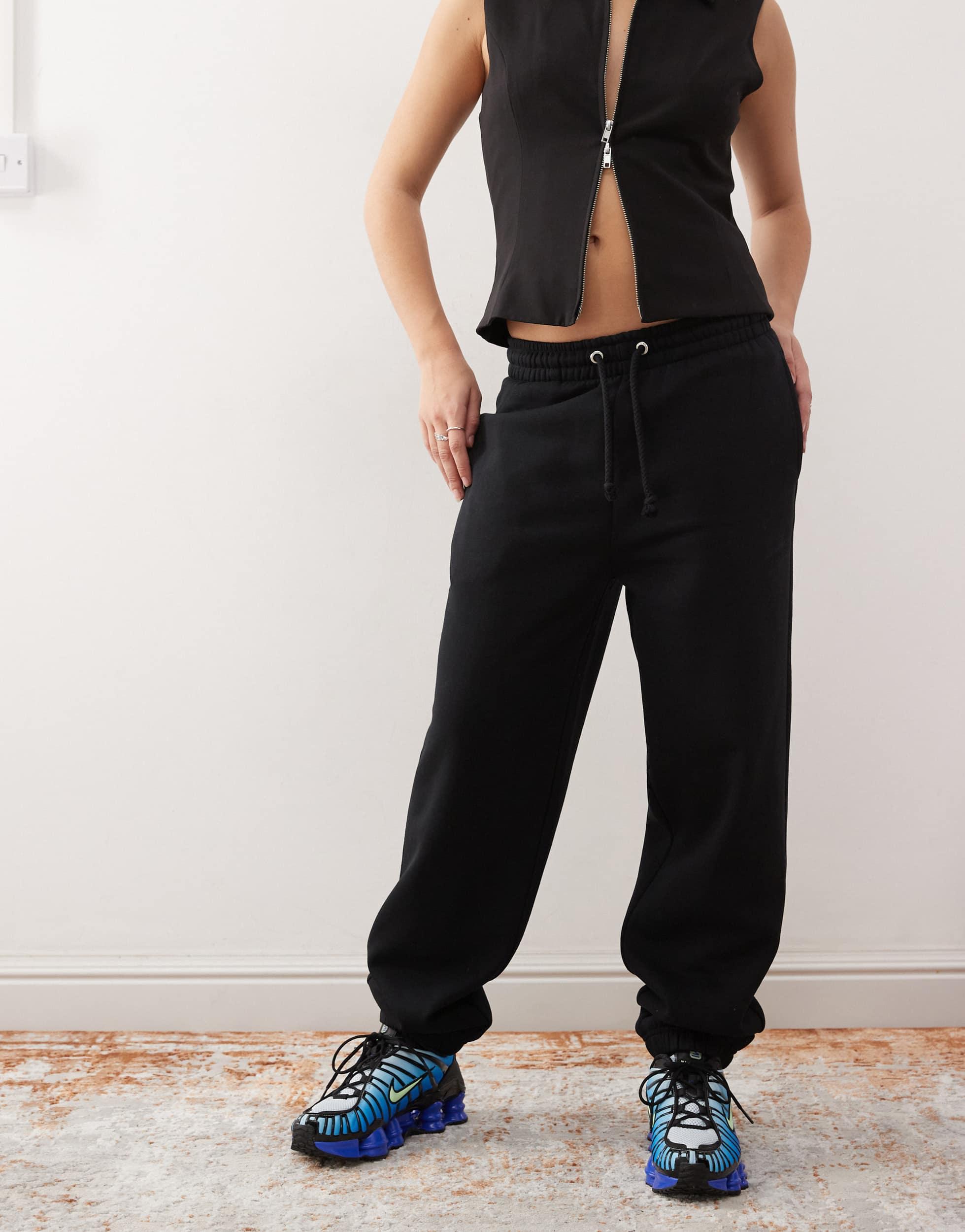 COLLUSION oversized cuffed sweatpants in black