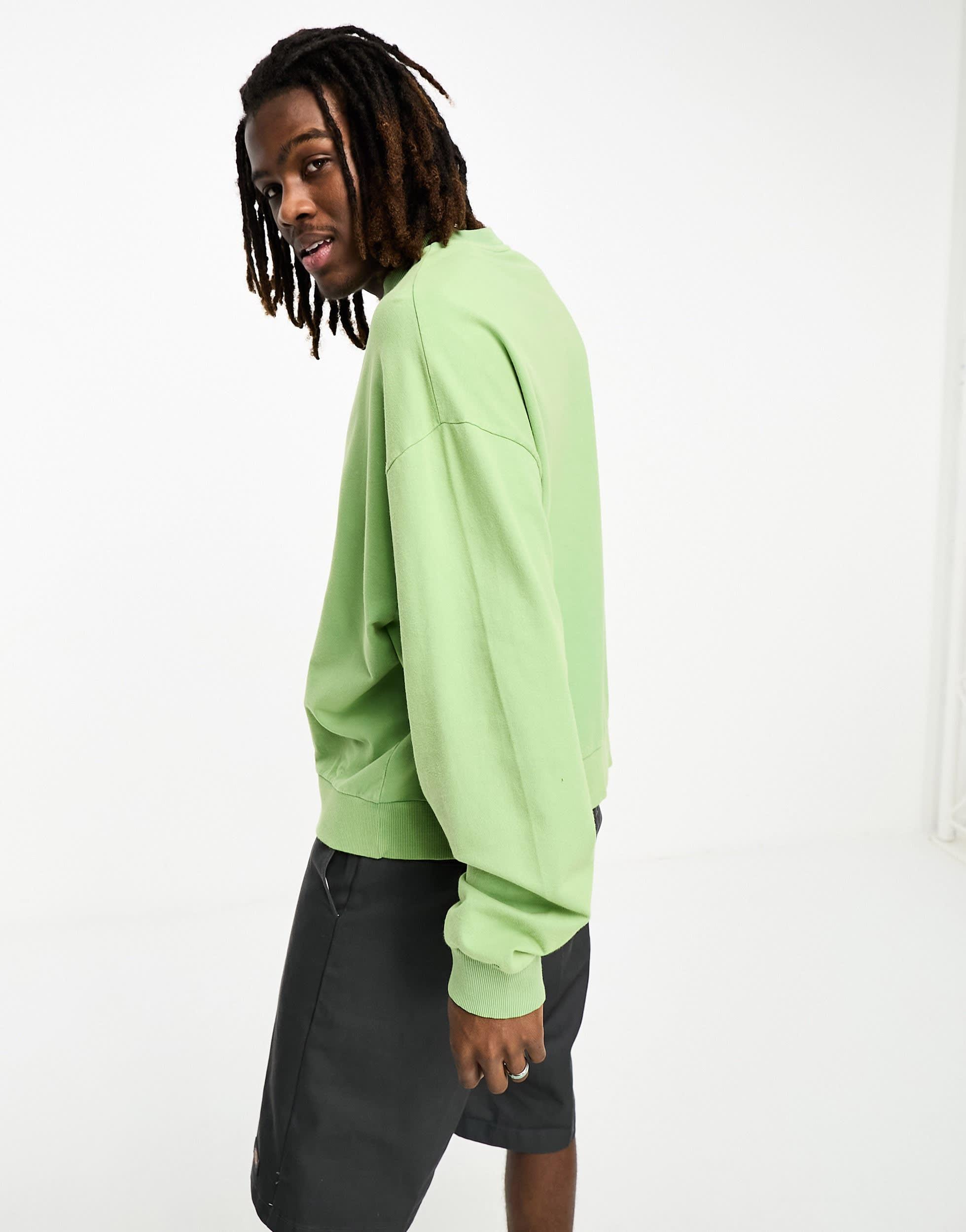 COLLUSION unisex oversized sweatshirt in green