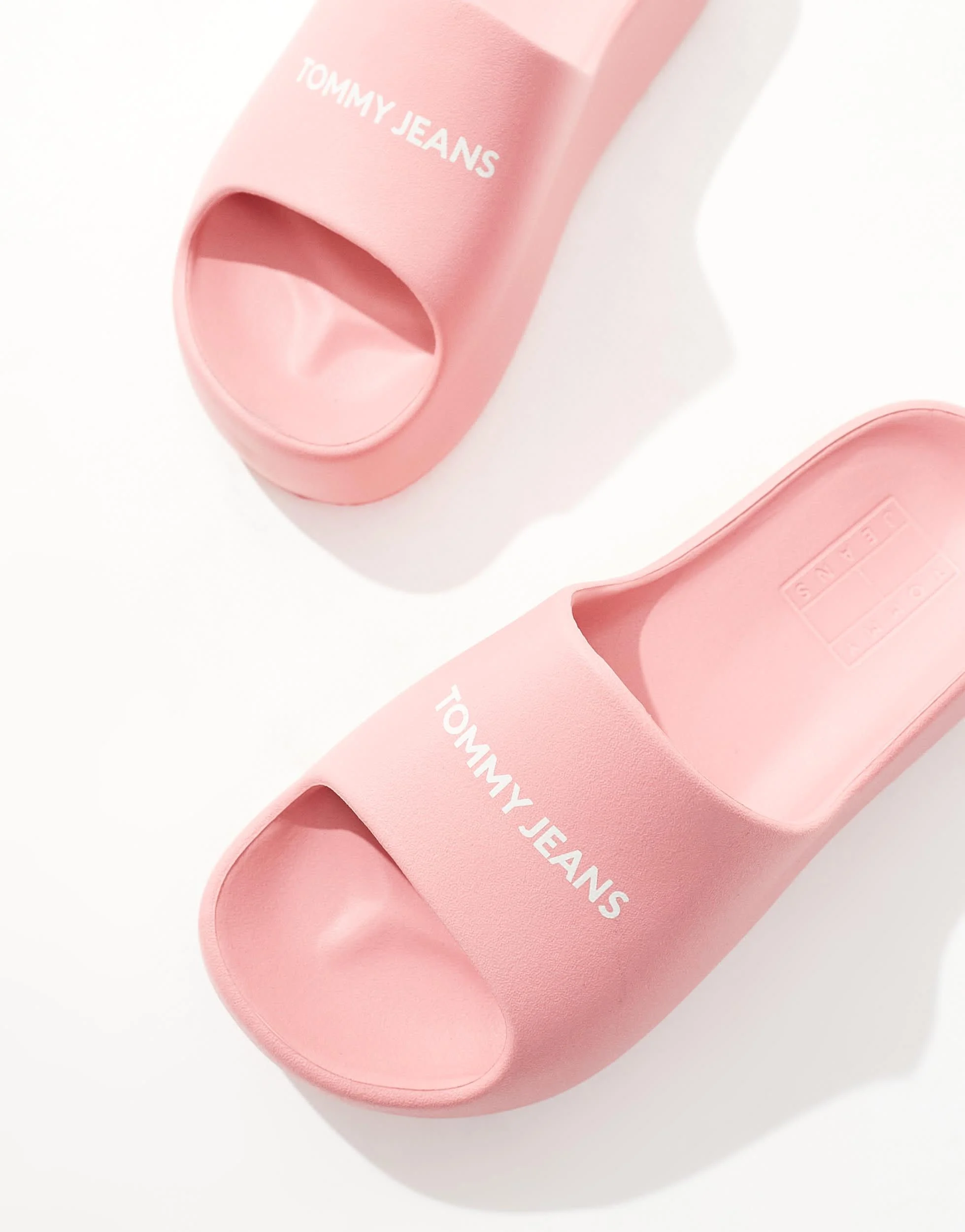 Tommy Jeans chunky flatform slides in pink