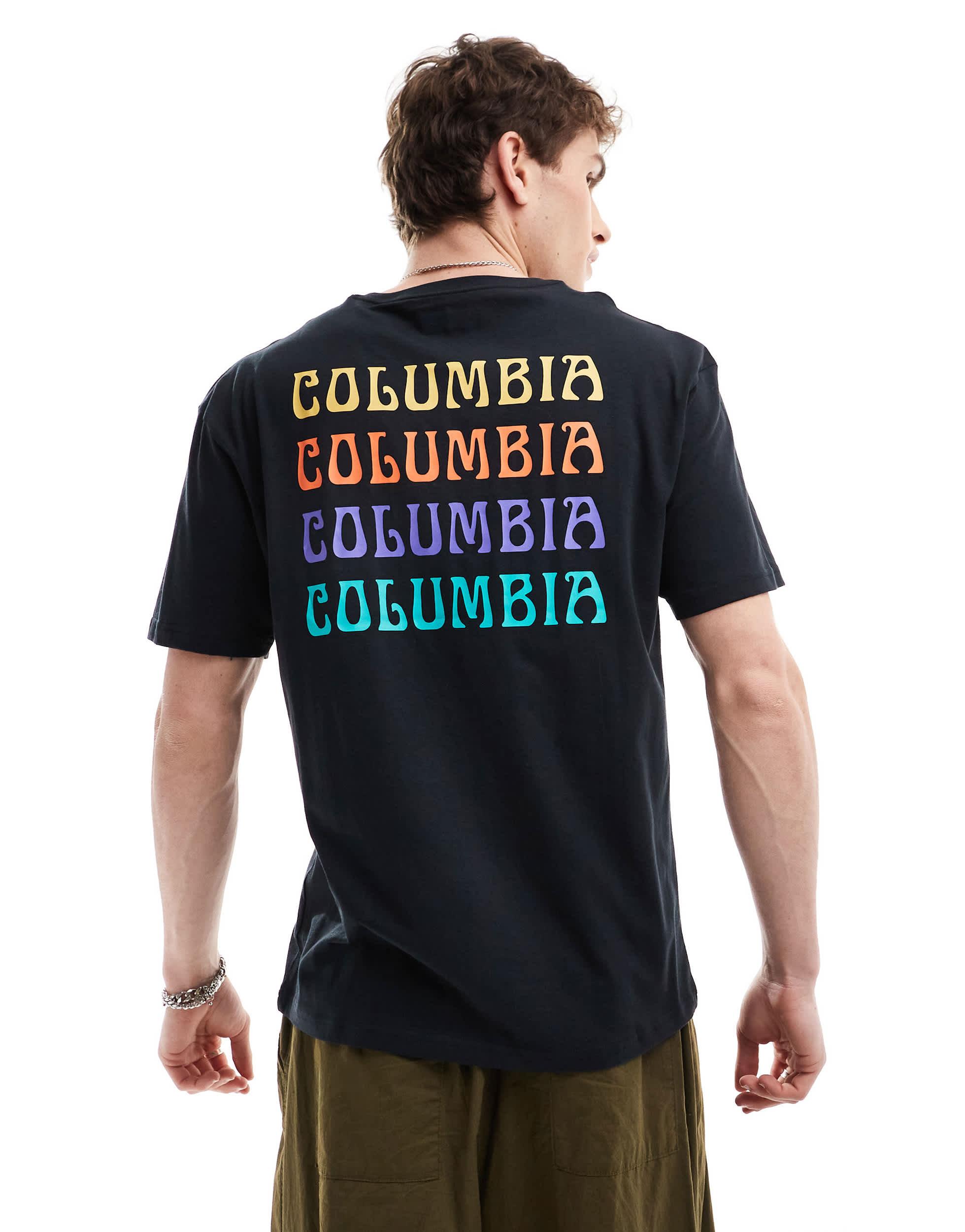 Columbia Unionville back print t-shirt in black Exclusive at ASOS