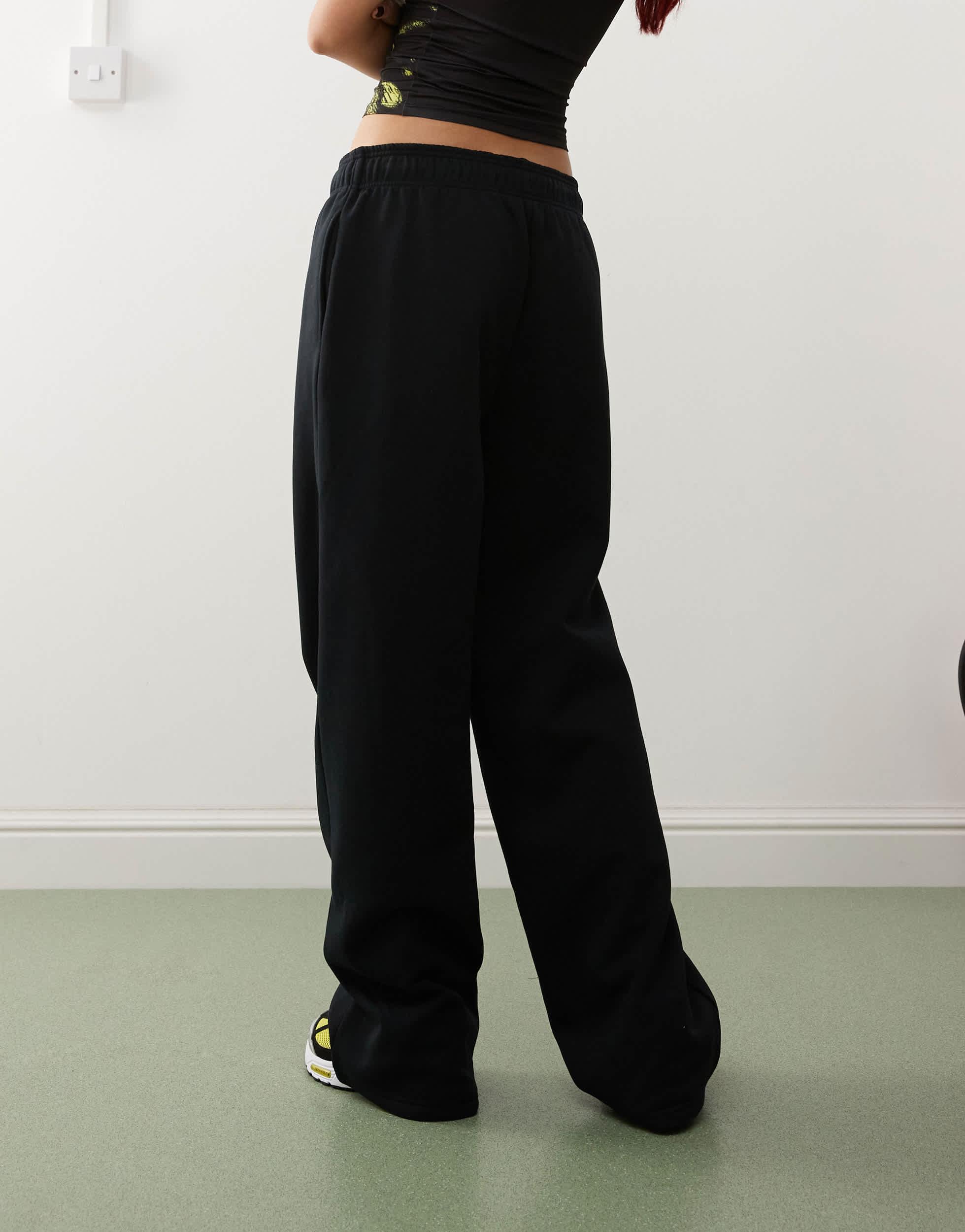 COLLUSION relaxed straight leg sweatpants in black