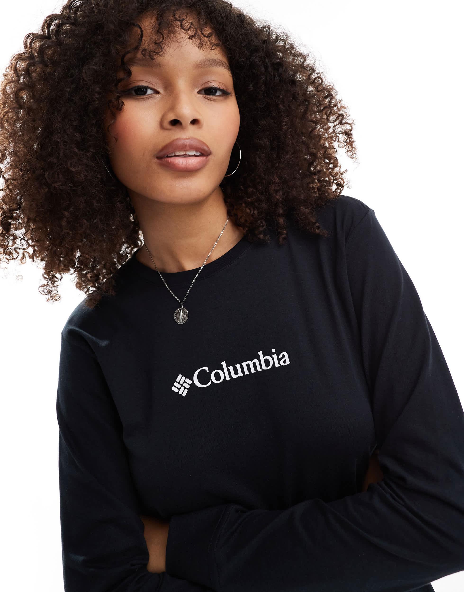 Columbia North Cascades long sleeve t-shirt in black and gem