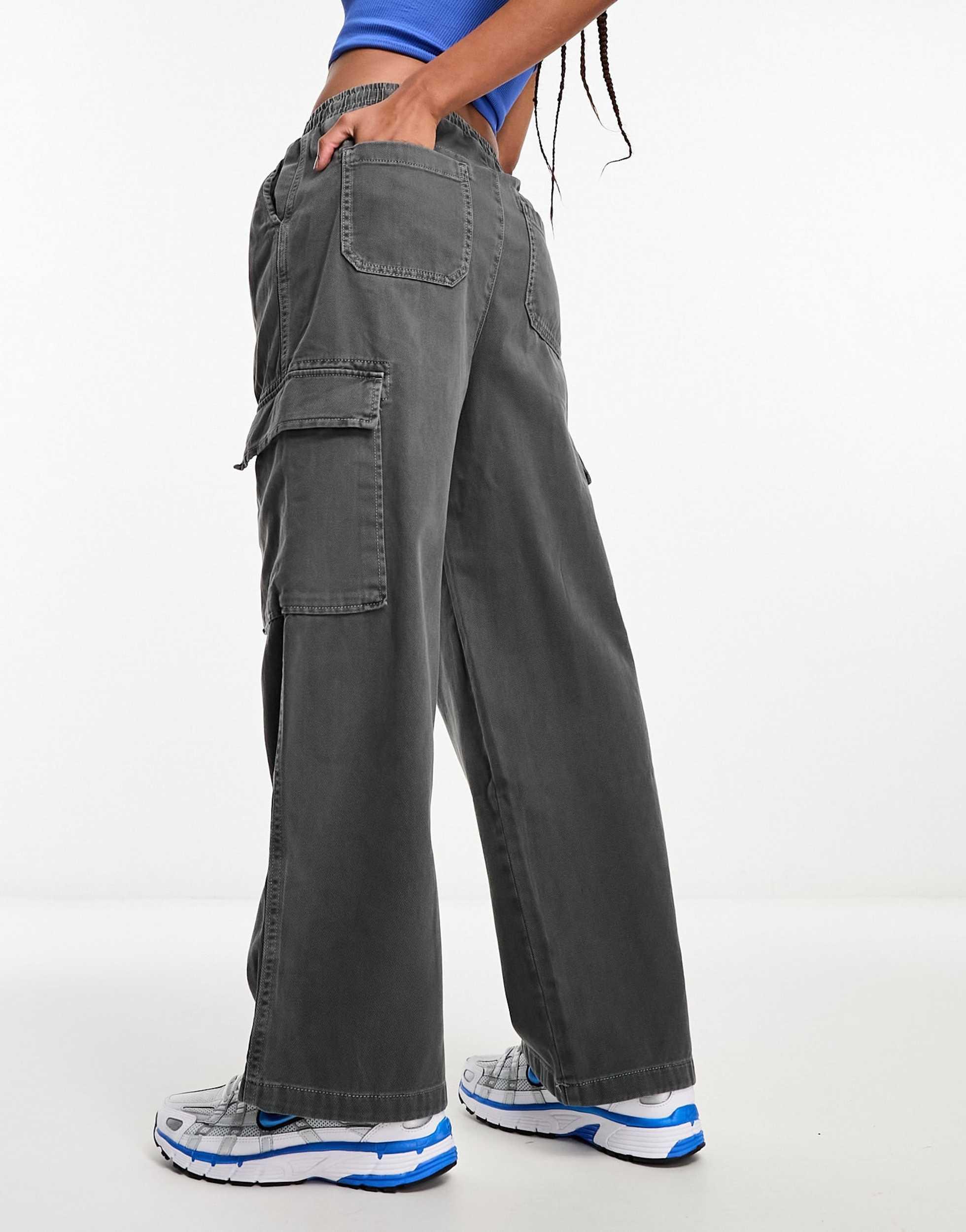 COLLUSION cargo pants in grunge gray